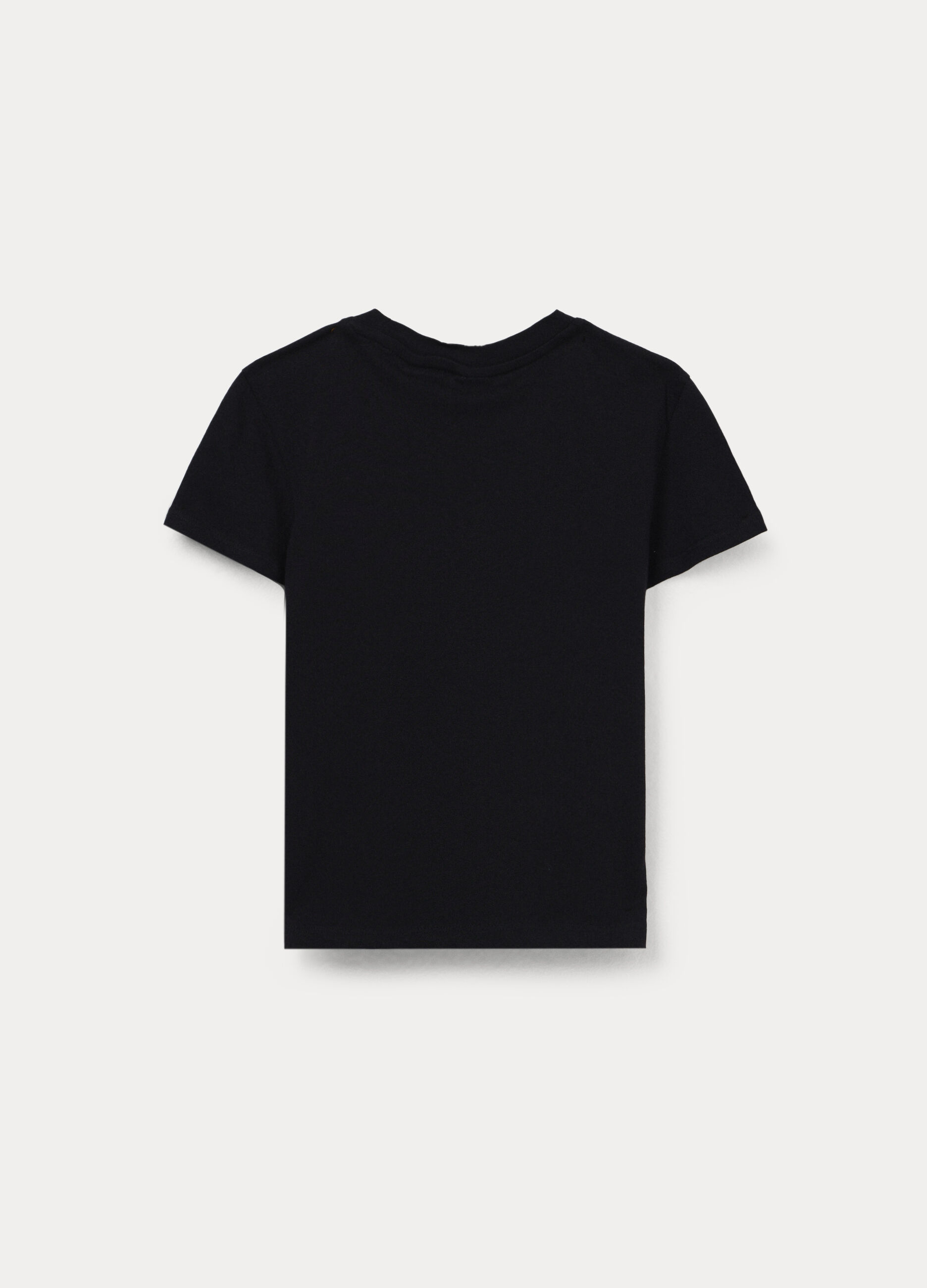 T-shirt girocollo in jersey di puro cotone ragazza_1