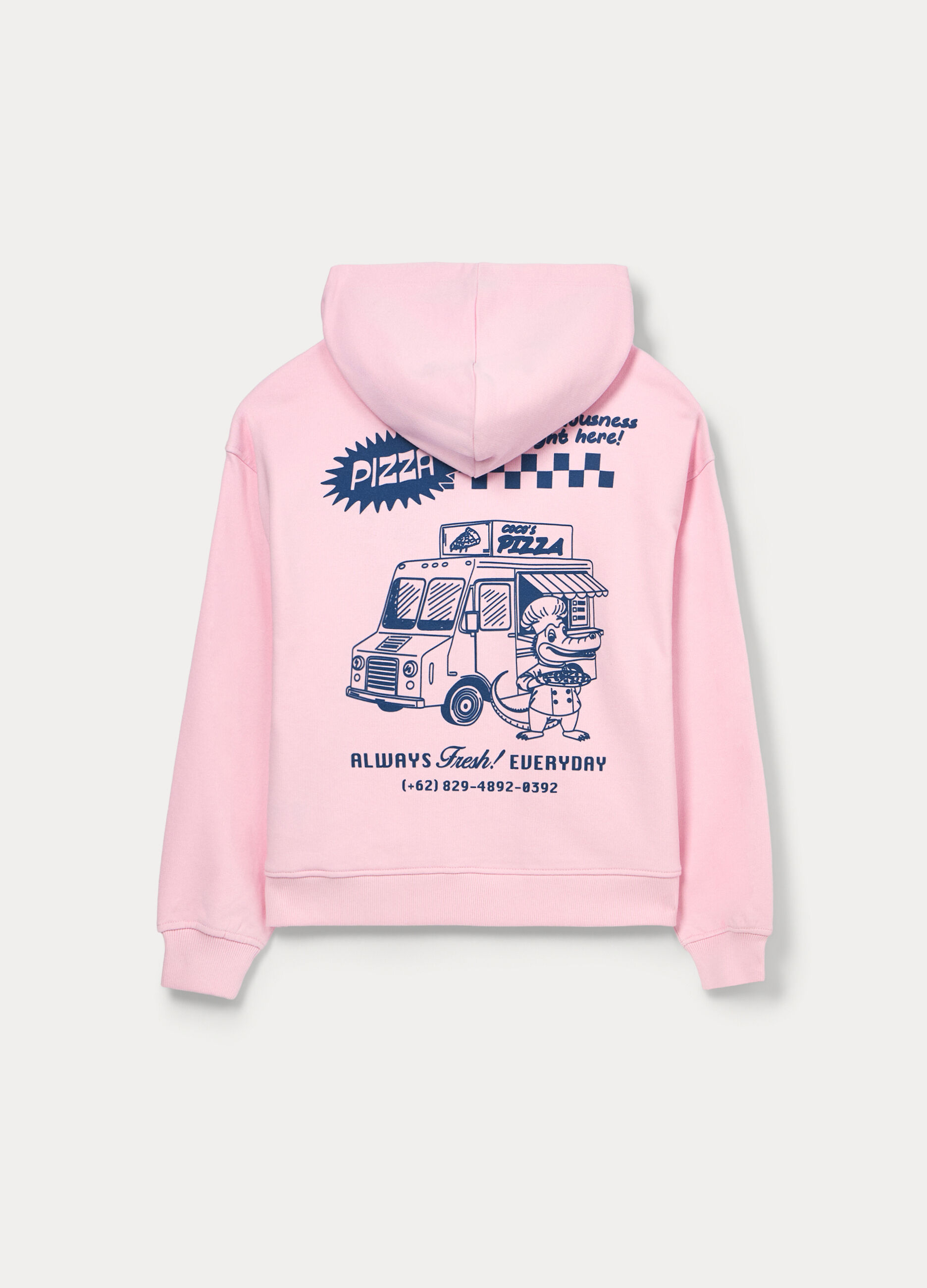 Felpa in french terry di misto cotone ragazza_1