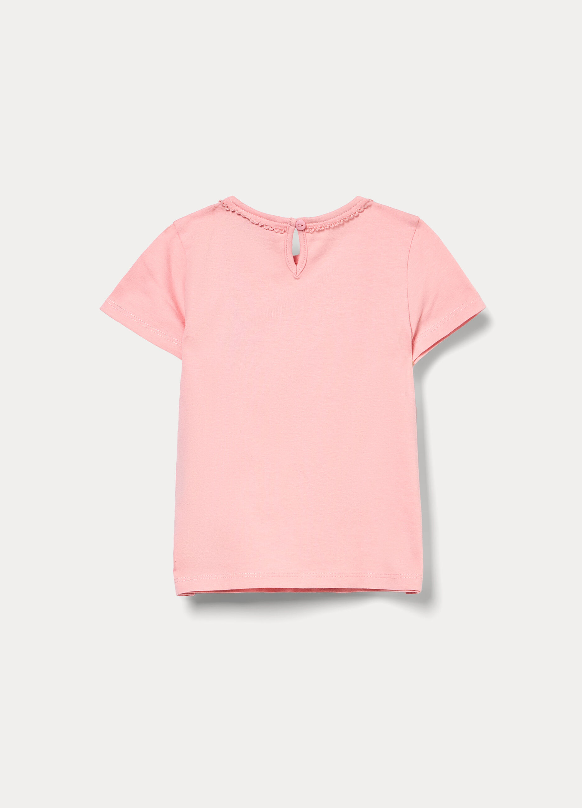 T-shirt girocollo in jersey di cotone stretch bimba_1