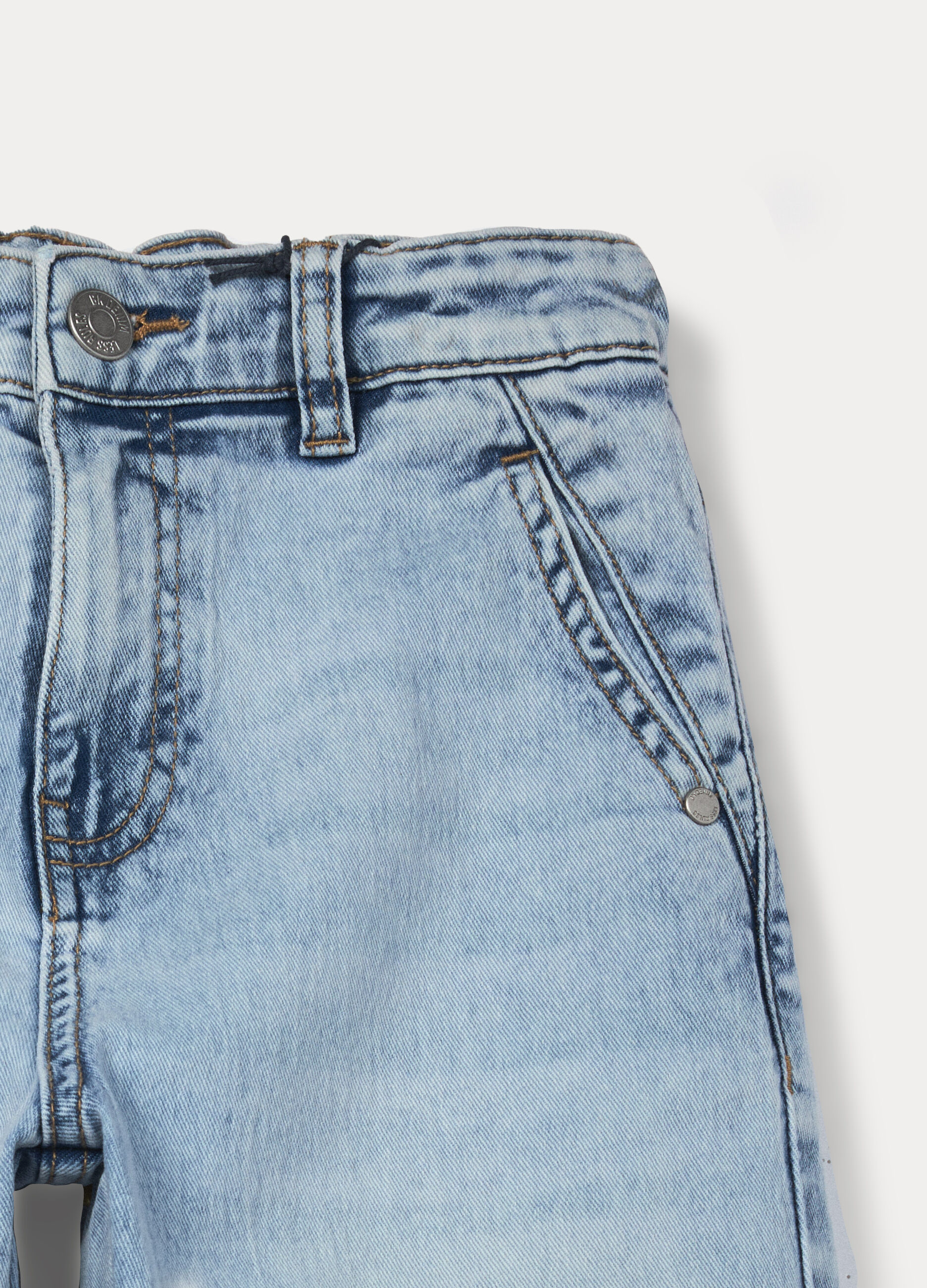 Pantaloni in denim di misto cotone ragazzo_2