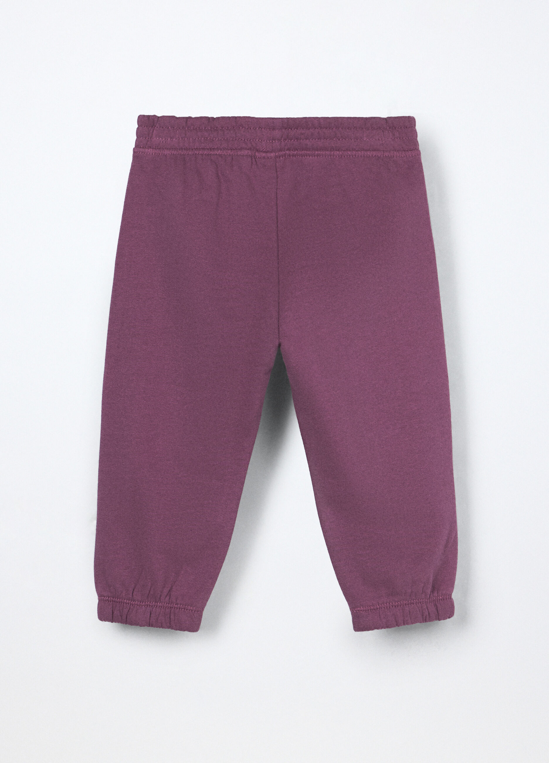 Joggers in puro cotone fleece neonata_1