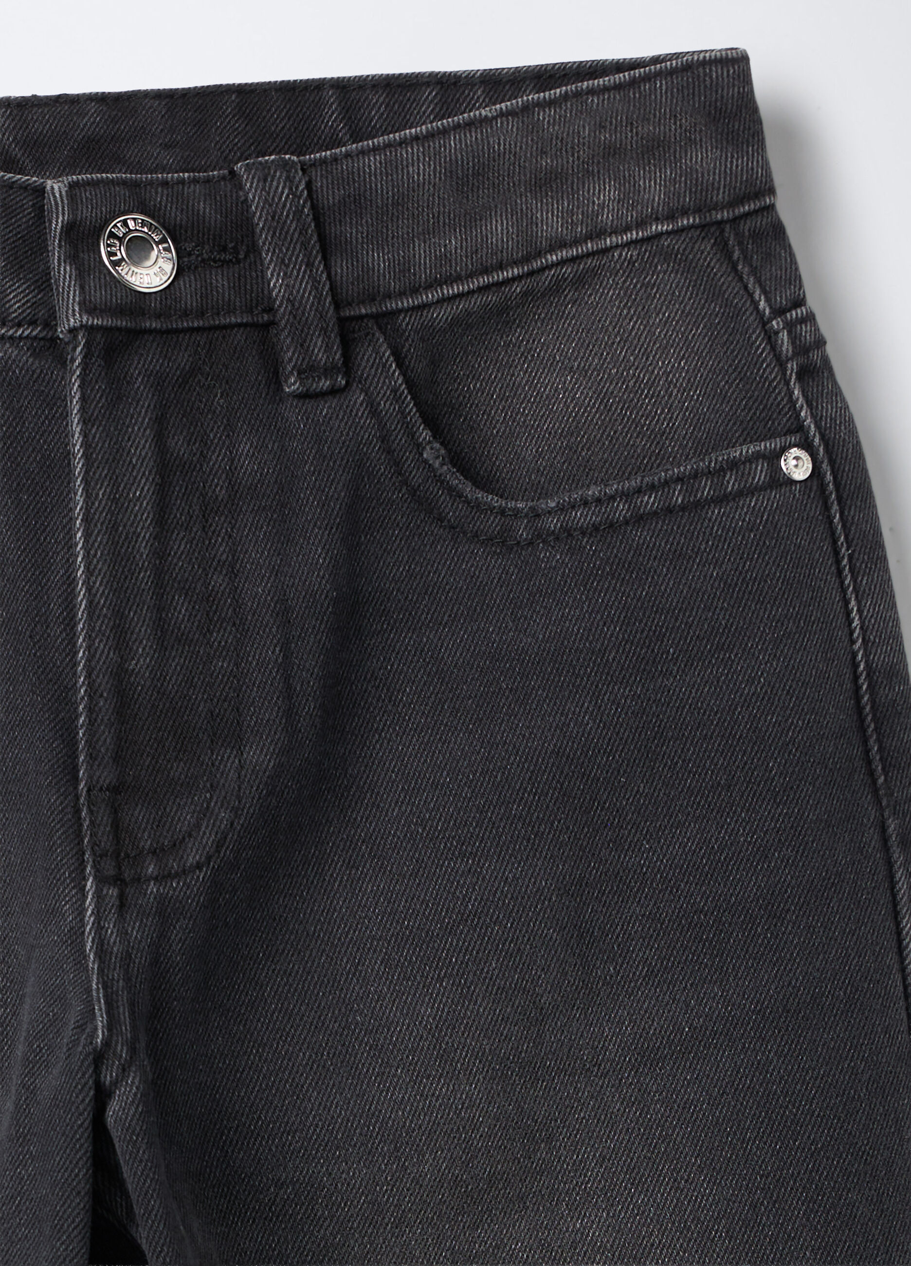 Pantaloni in denim misto cotone Wide Leg ragazza_2