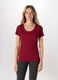 T-shirt in costina di puro cotone donna_0