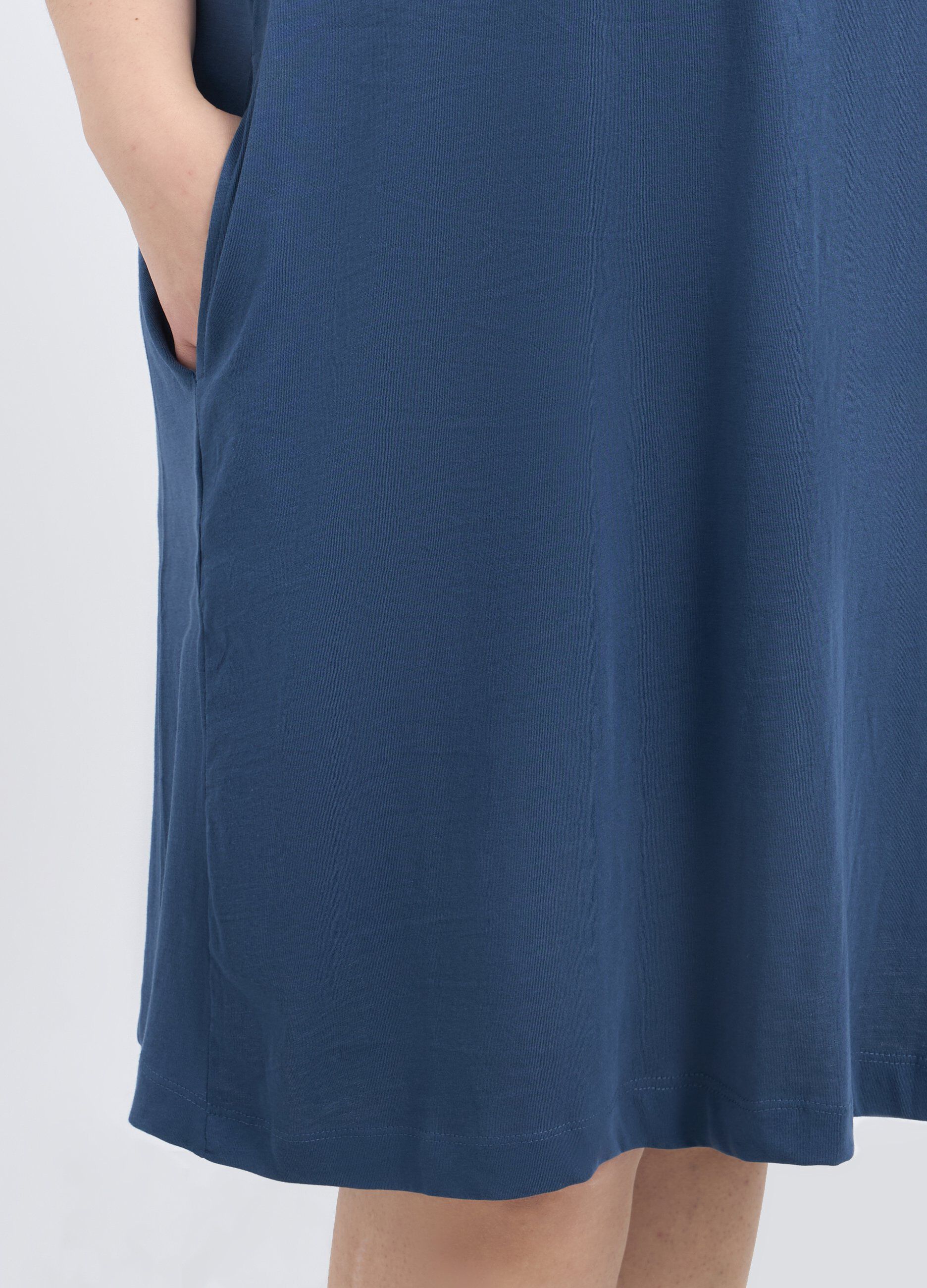 Abito corto svasato in puro cotone donna curvy_2