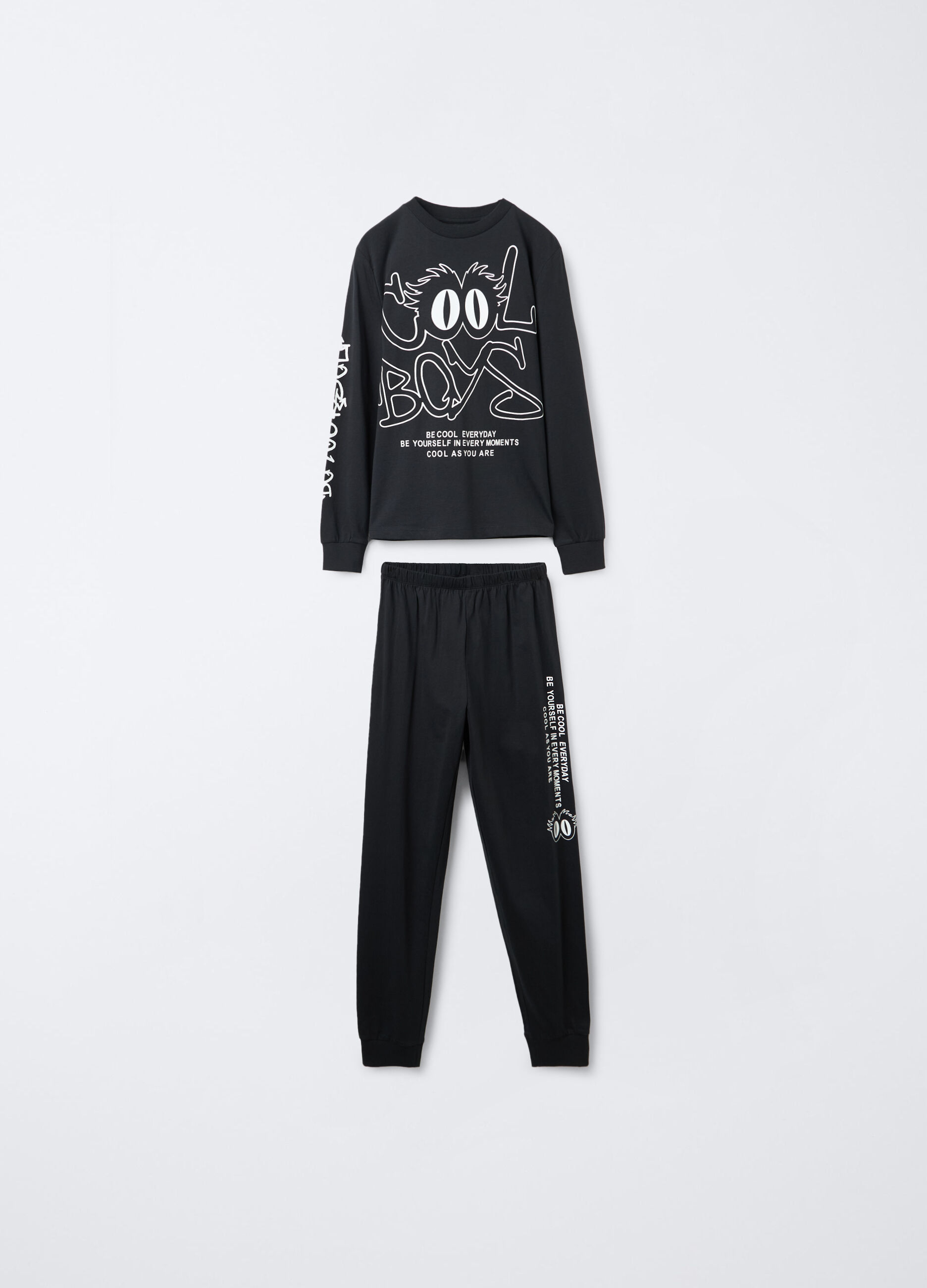 Set pigiama lungo in jersey di puro cotone ragazzo_0