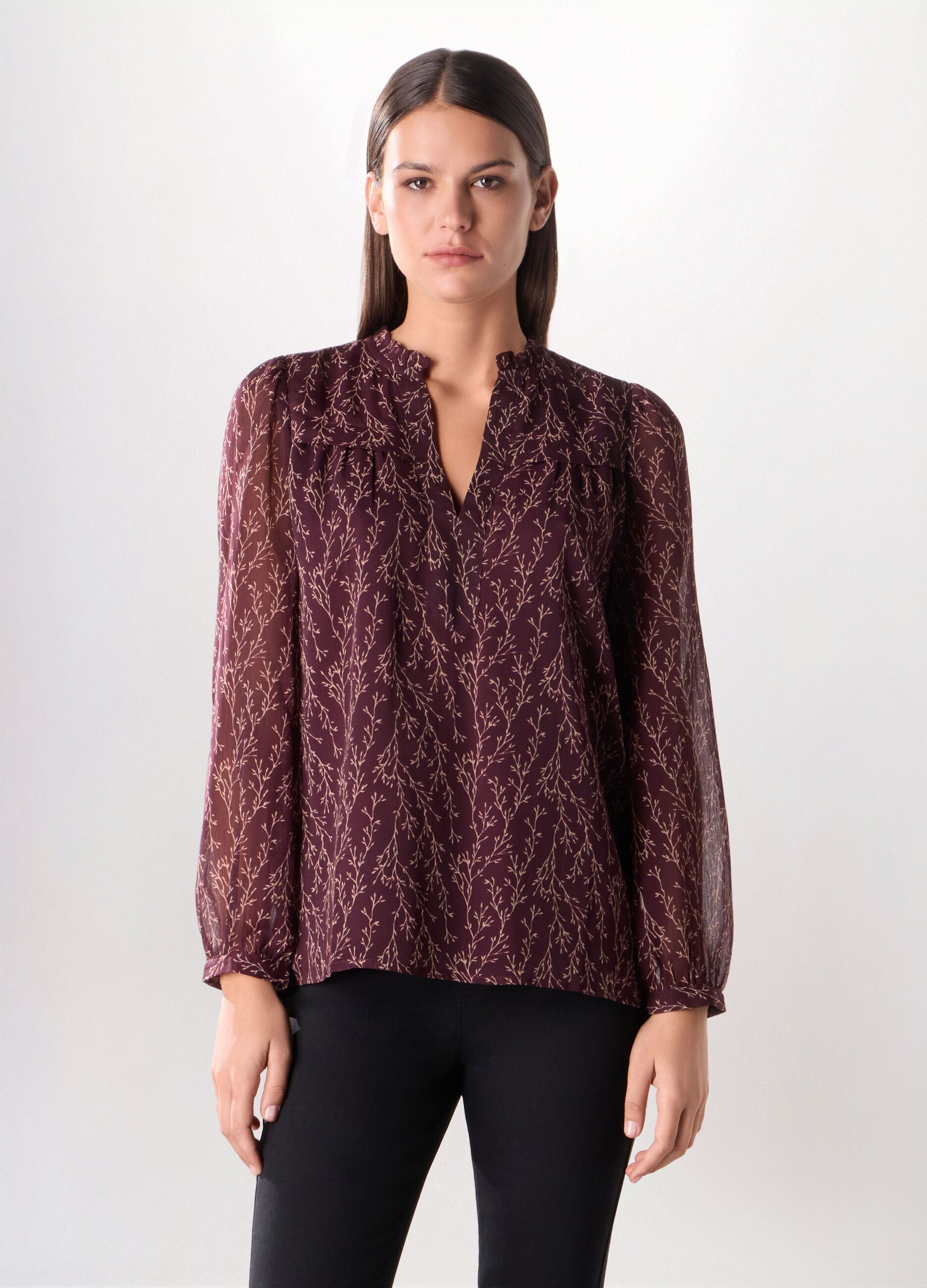 Blusa con stampa donna_0