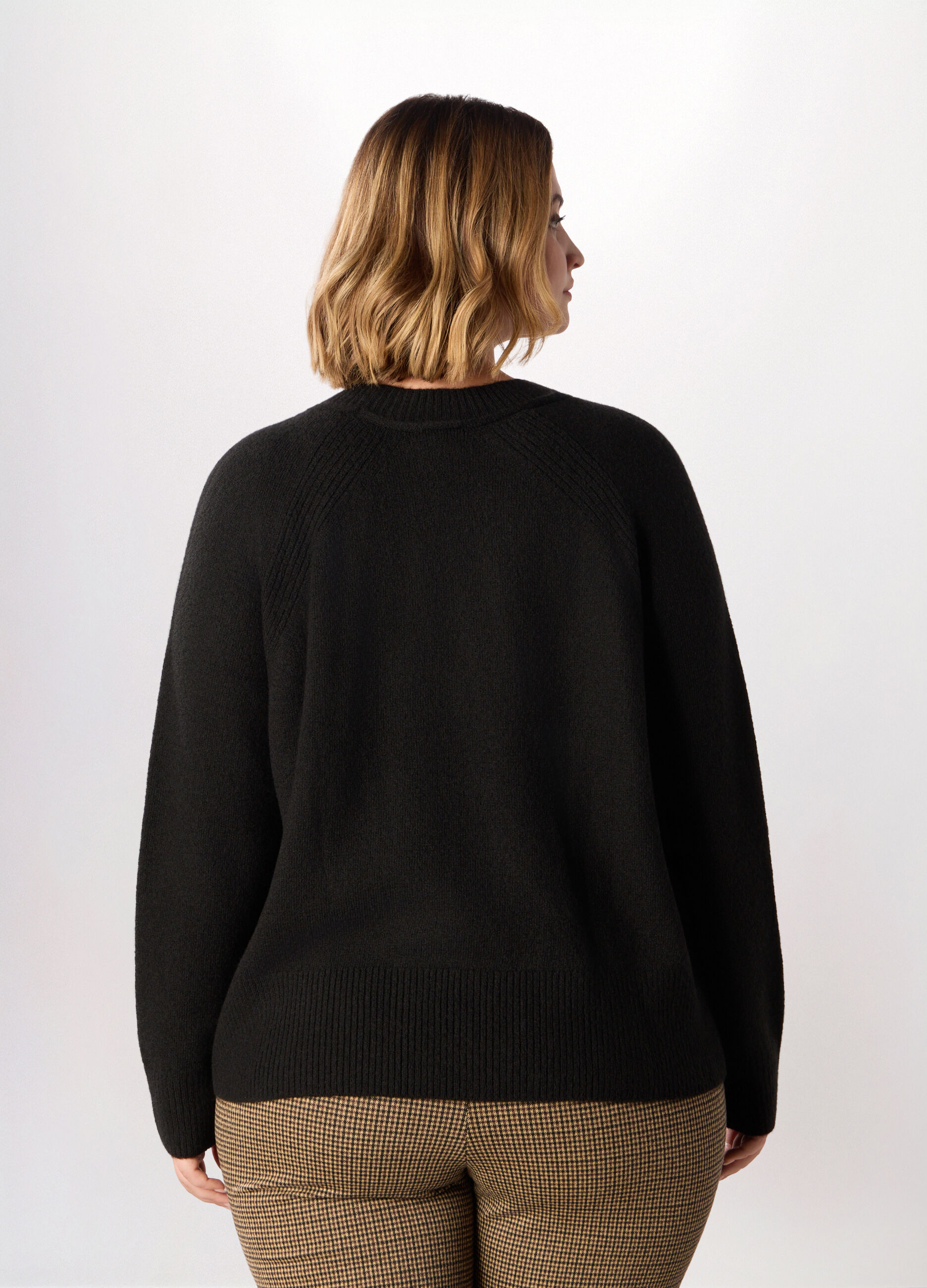 Tricot misto lana con strass donna curvy_1