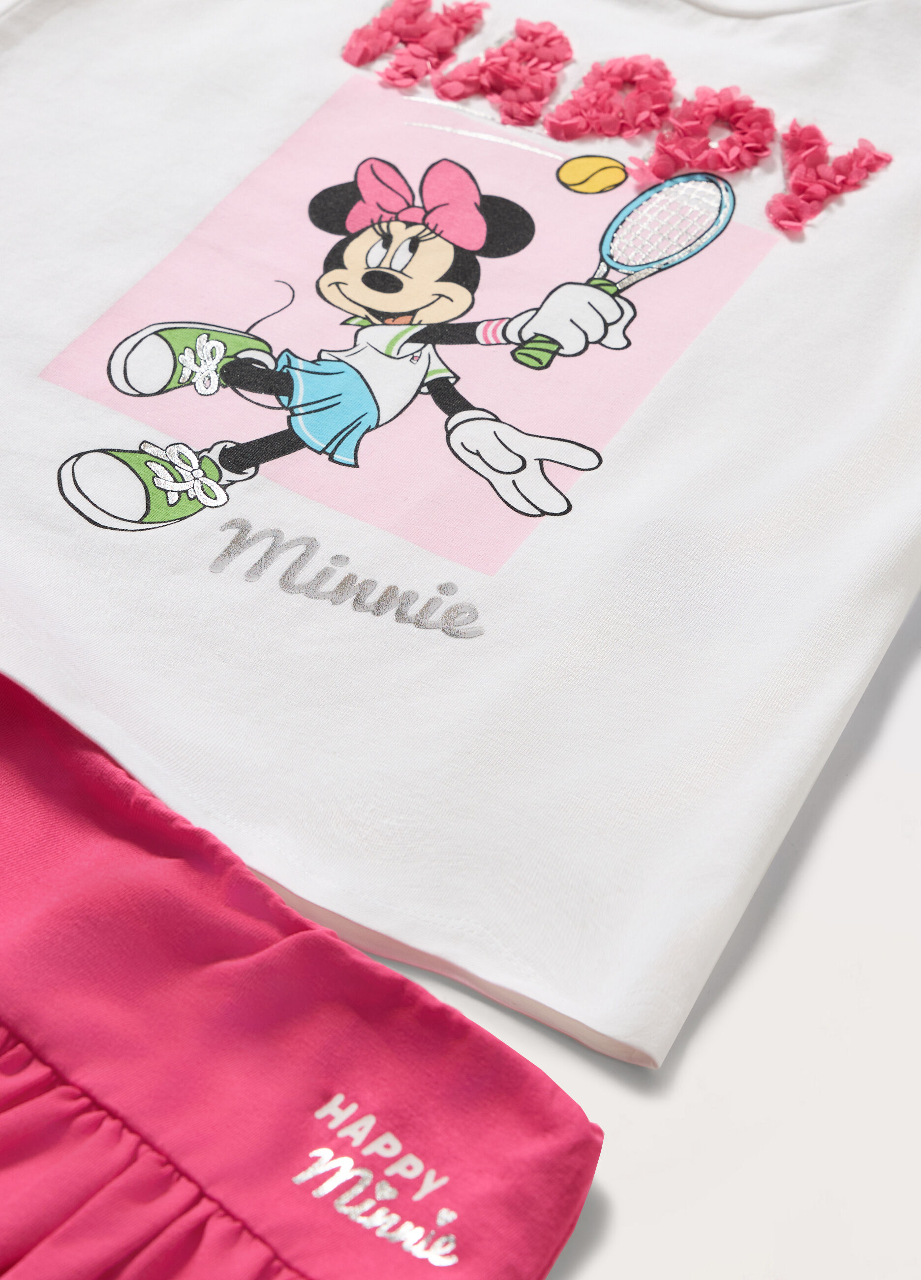Jogging set in jersey di cotone stretch bambina_1