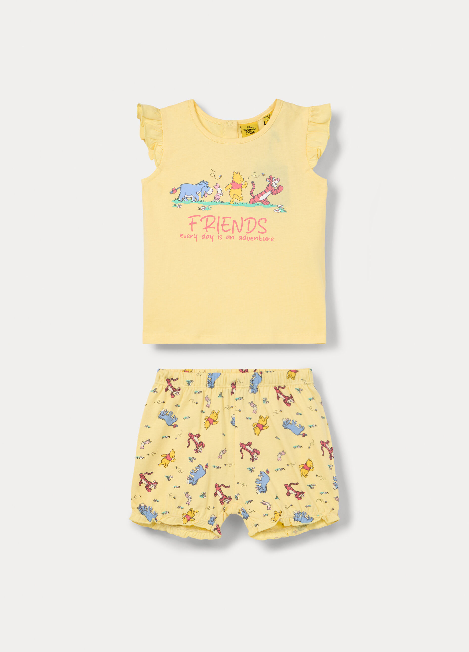 Set pigiama Winnie the Pooh corto in jersey di puro cotone _0