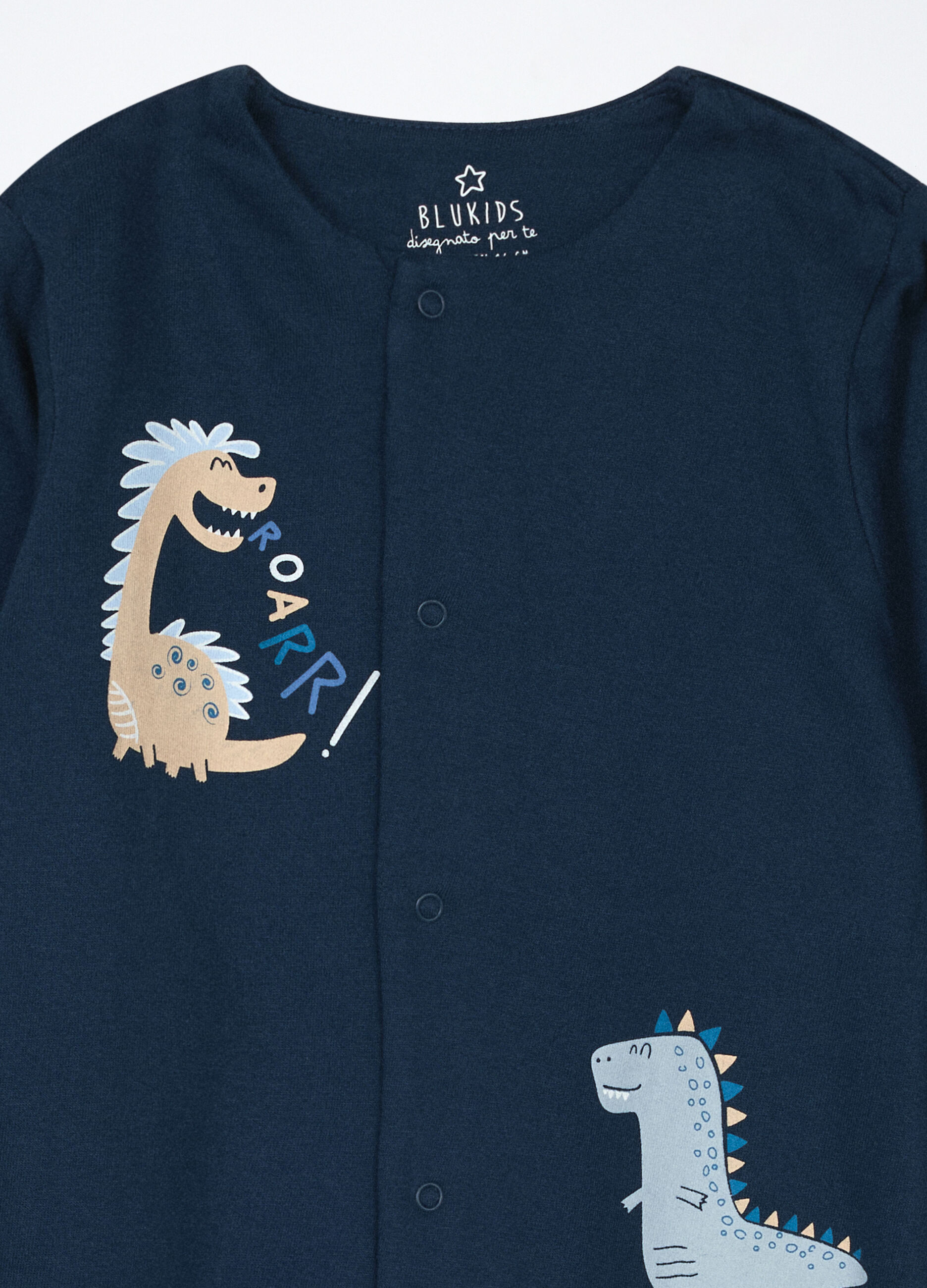 Pack 2 pigiami interi in puro cotone fleece neonato_3