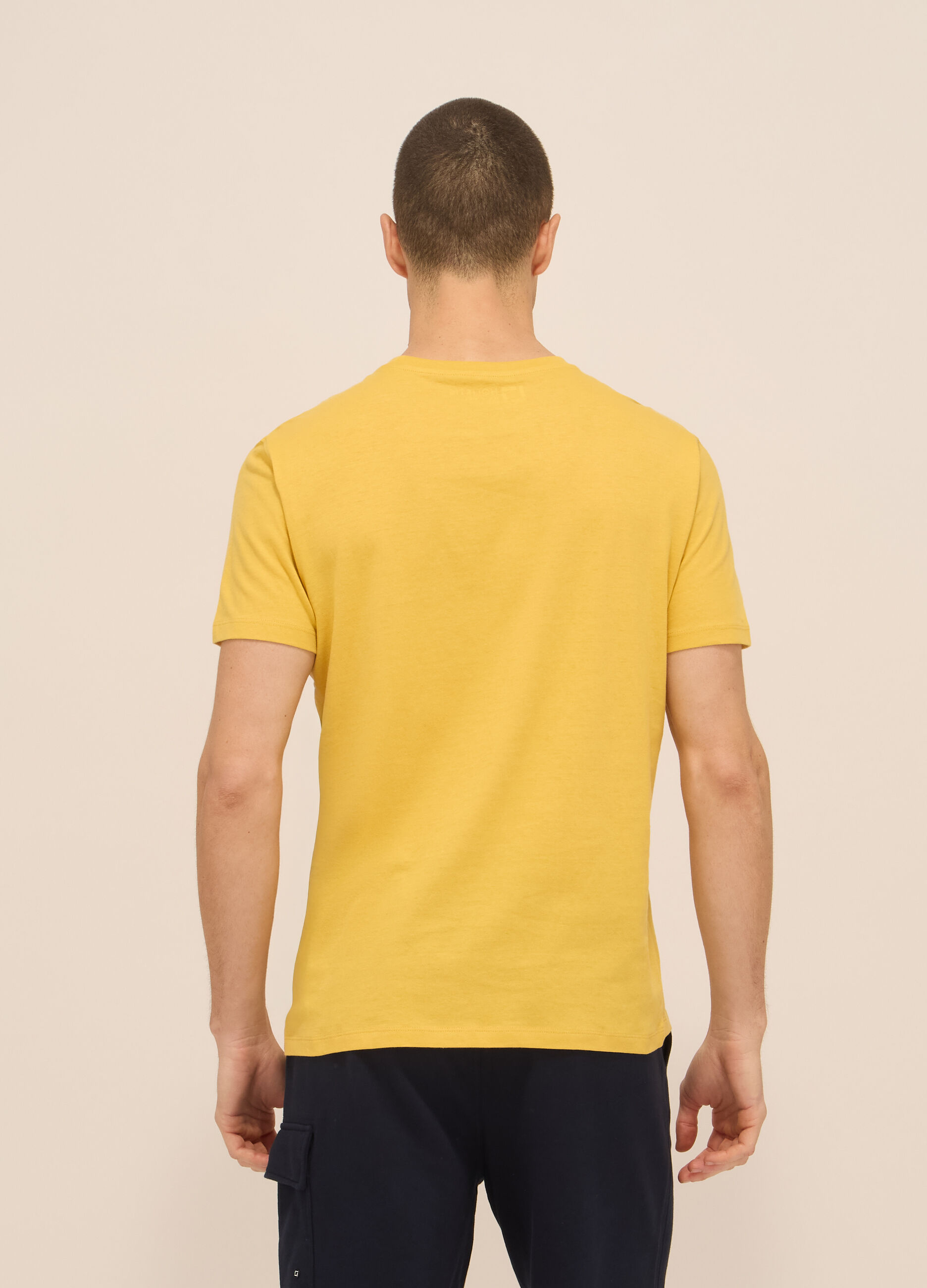 T-shirt girocollo in jersey di puro cotone uomo_1