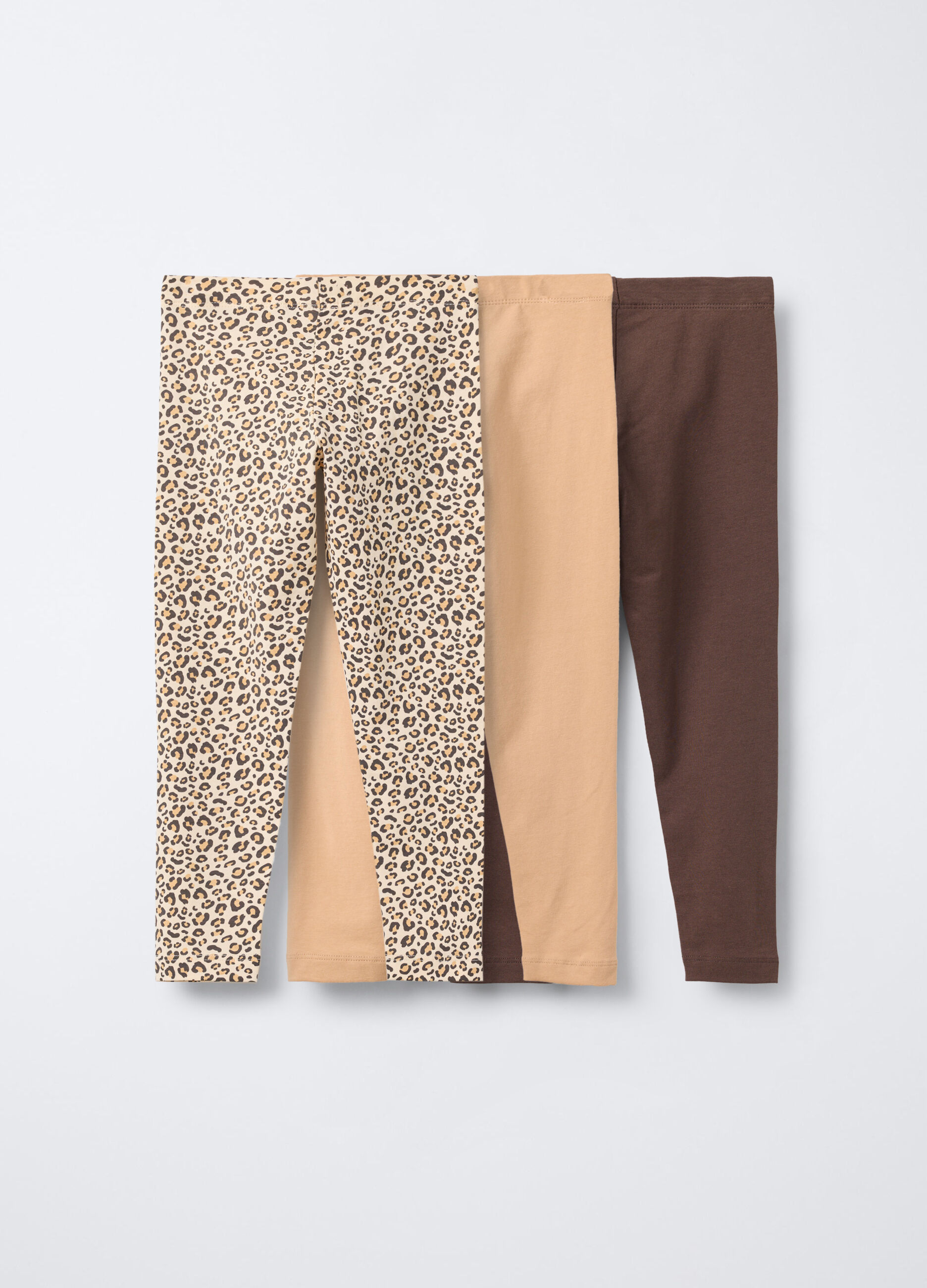 Pack 3 leggings in jersey di cotone stretch Fit Slim bambina_1