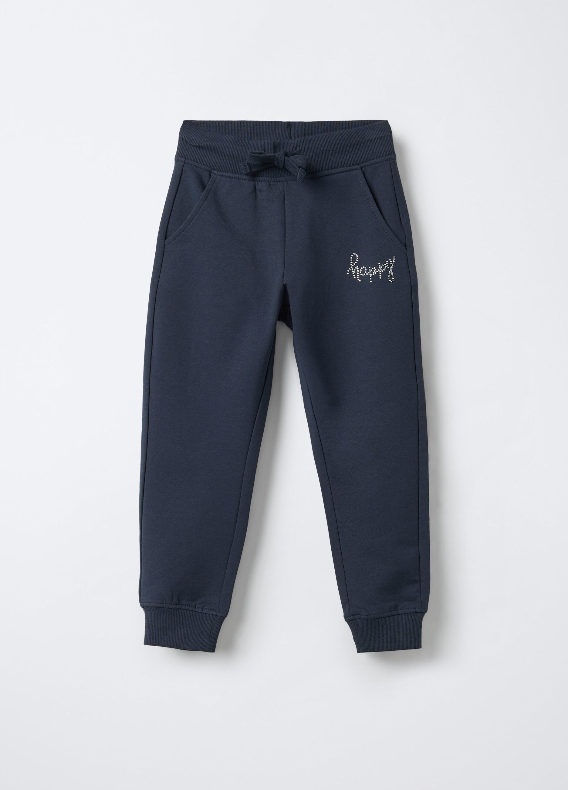 Jogger in cotone garzato stretch Fit Regular bambina_0