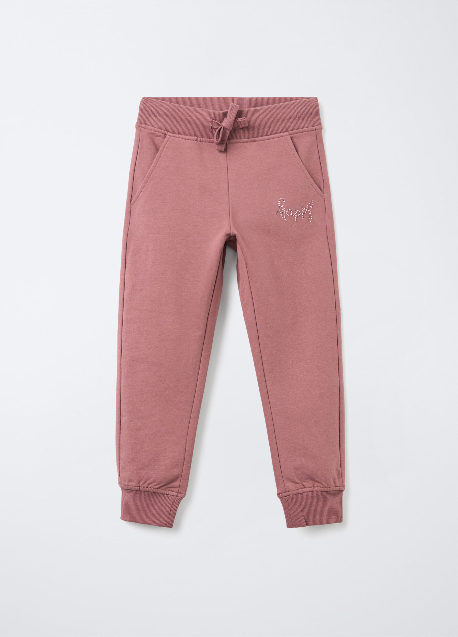 Jogger in cotone garzato stretch Fit Regular bambina_0