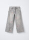 Pantaloni Disney in denim di cotone misto viscosa Wide Leg bambina_0