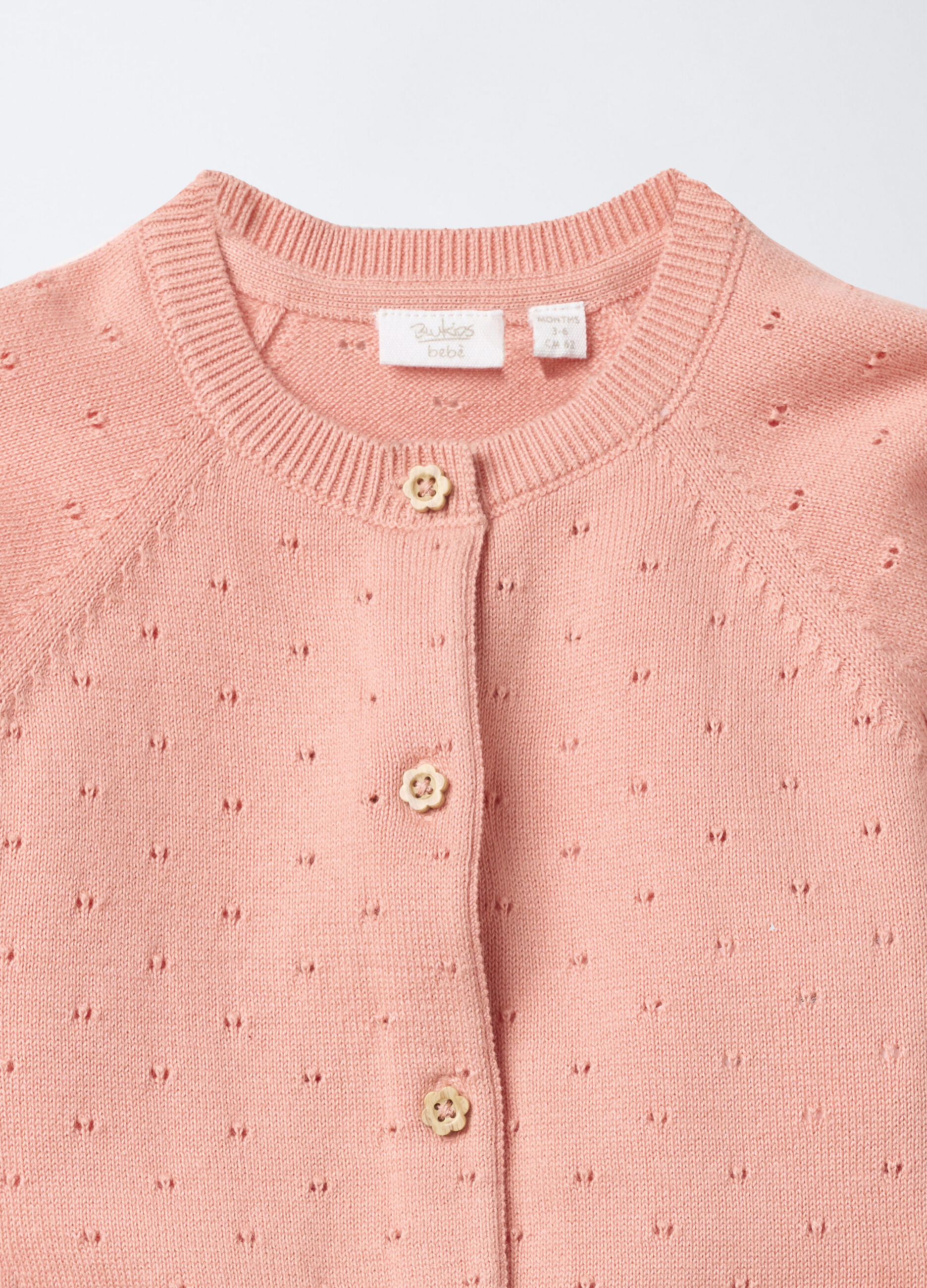 Cardigan tricot in puro cotone neonata_2
