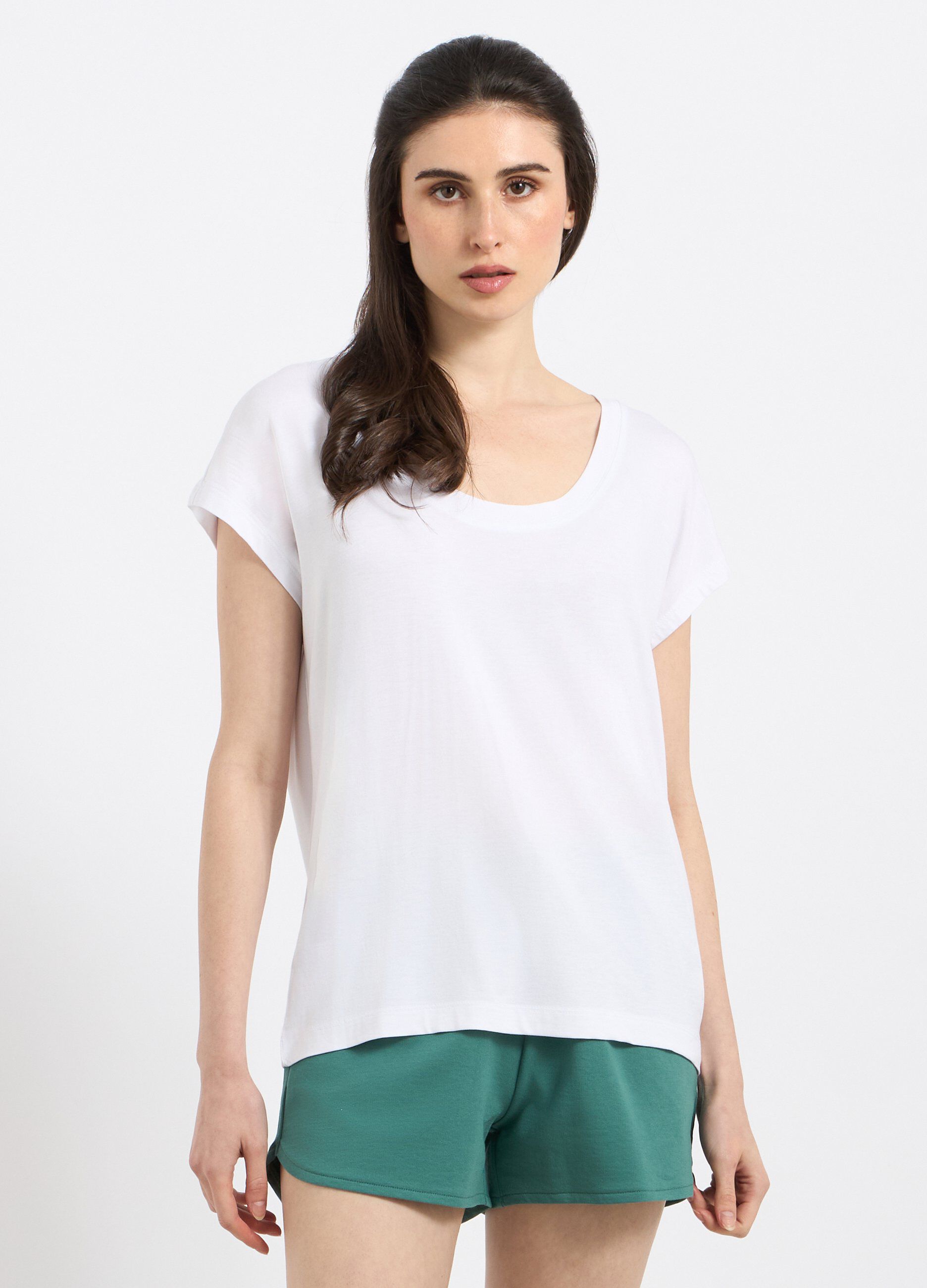 T-shirt in viscosa stretch donna_0