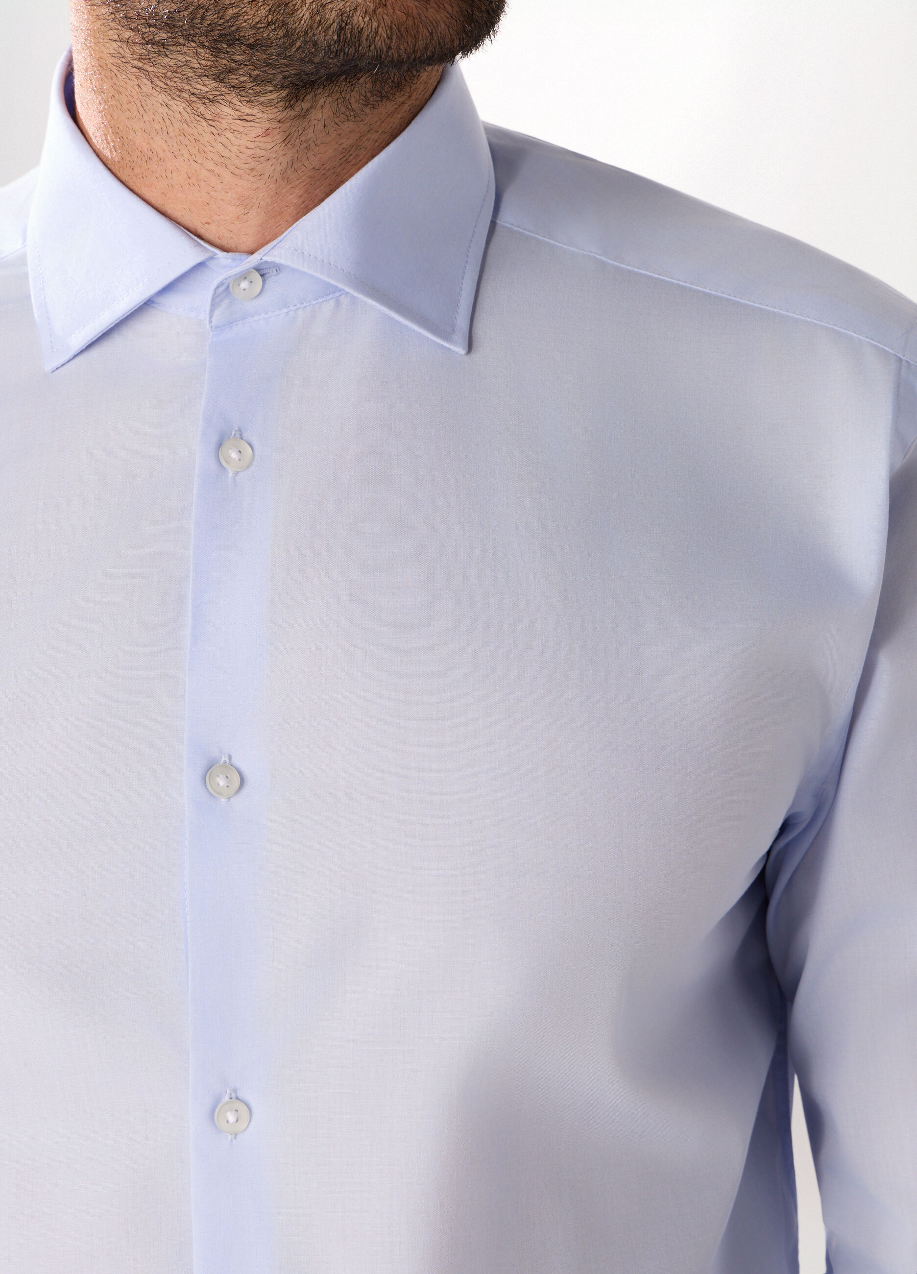 Camicia regular fit in misto cotone uomo_2