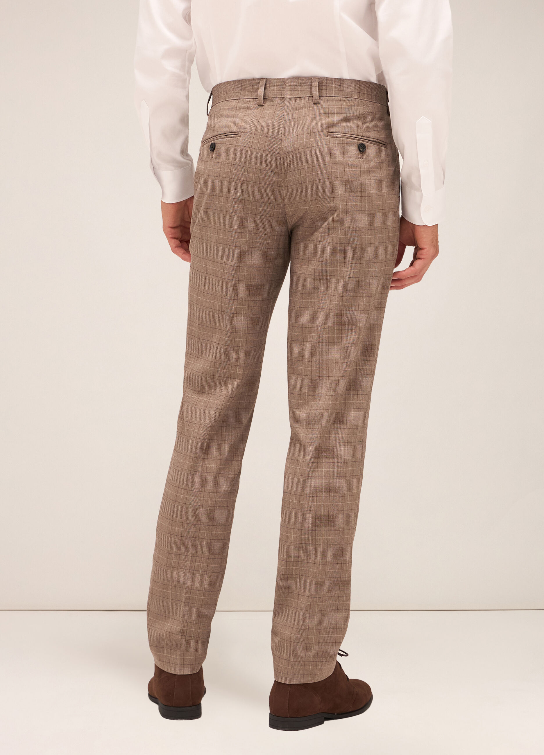 Pantalone slim fit in lana stretch uomo_1