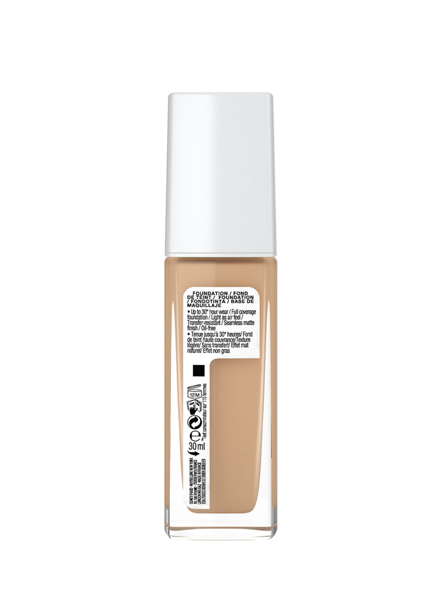 Maybelline New York Fondotinta Liquido SuperStay 30H Active Wear, Alta coprenza e lunghissima tenuta senza effetto maschera, Warm Nude (31), 30 ml.