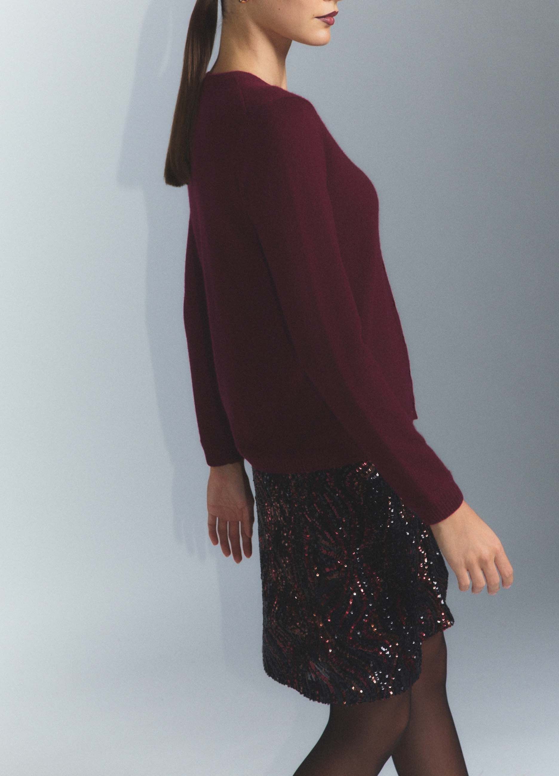 Cardigan girocollo in puro cashmere donna_4