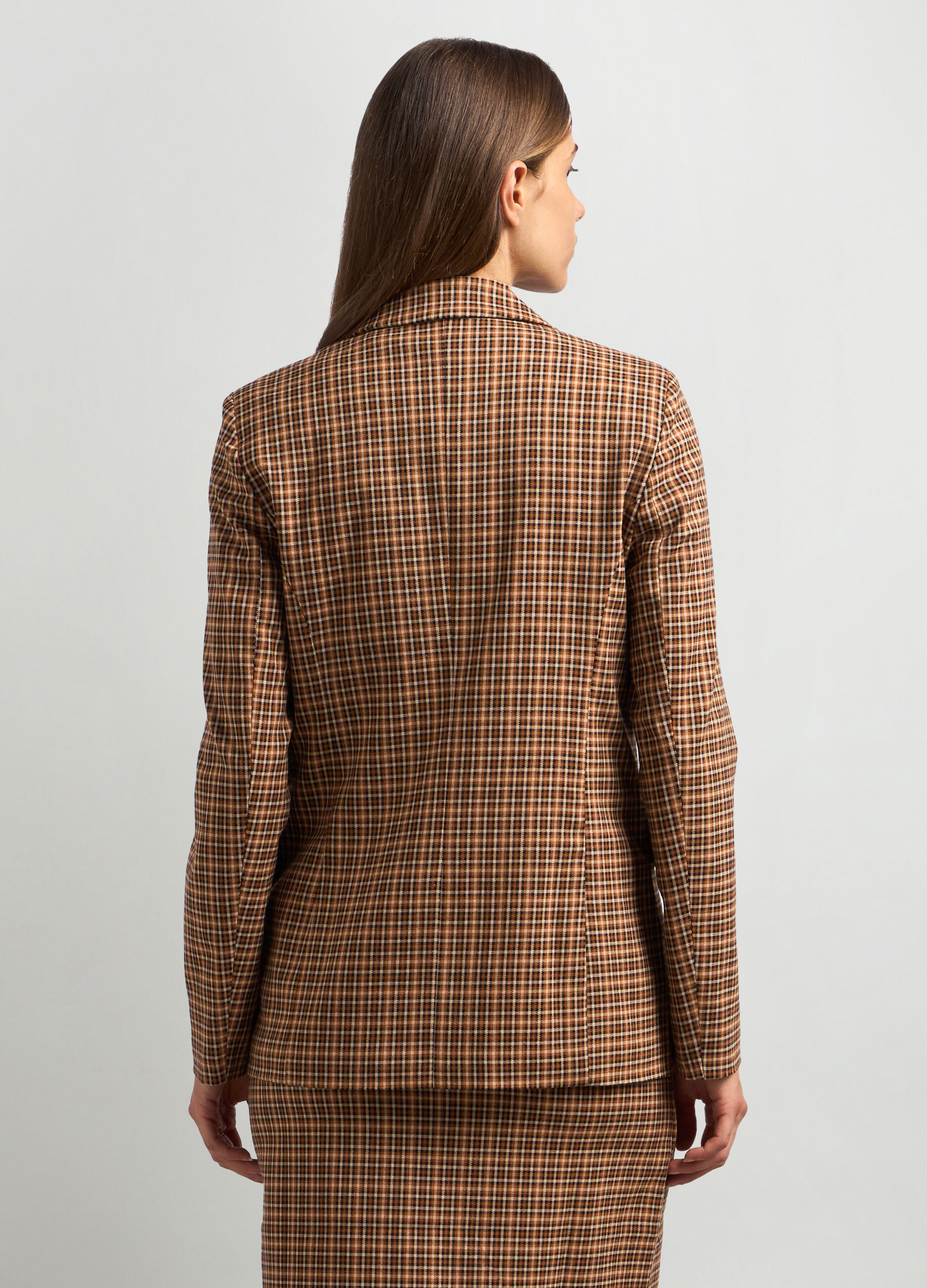 Blazer doppiopetto a quadri donna_1