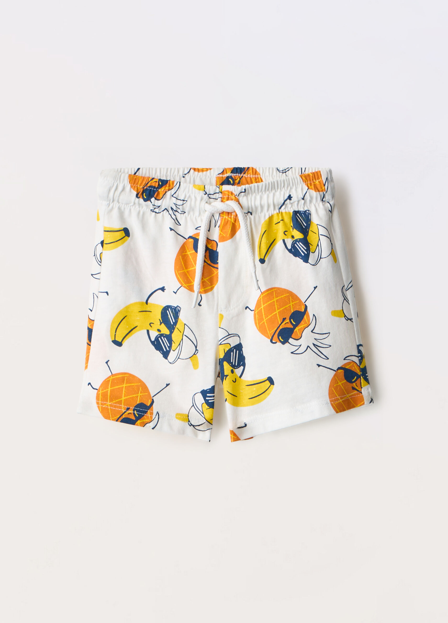 Shorts in jersey di puro cotone neonato_0