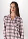 Camicia da notte in velours a quadri donna_2