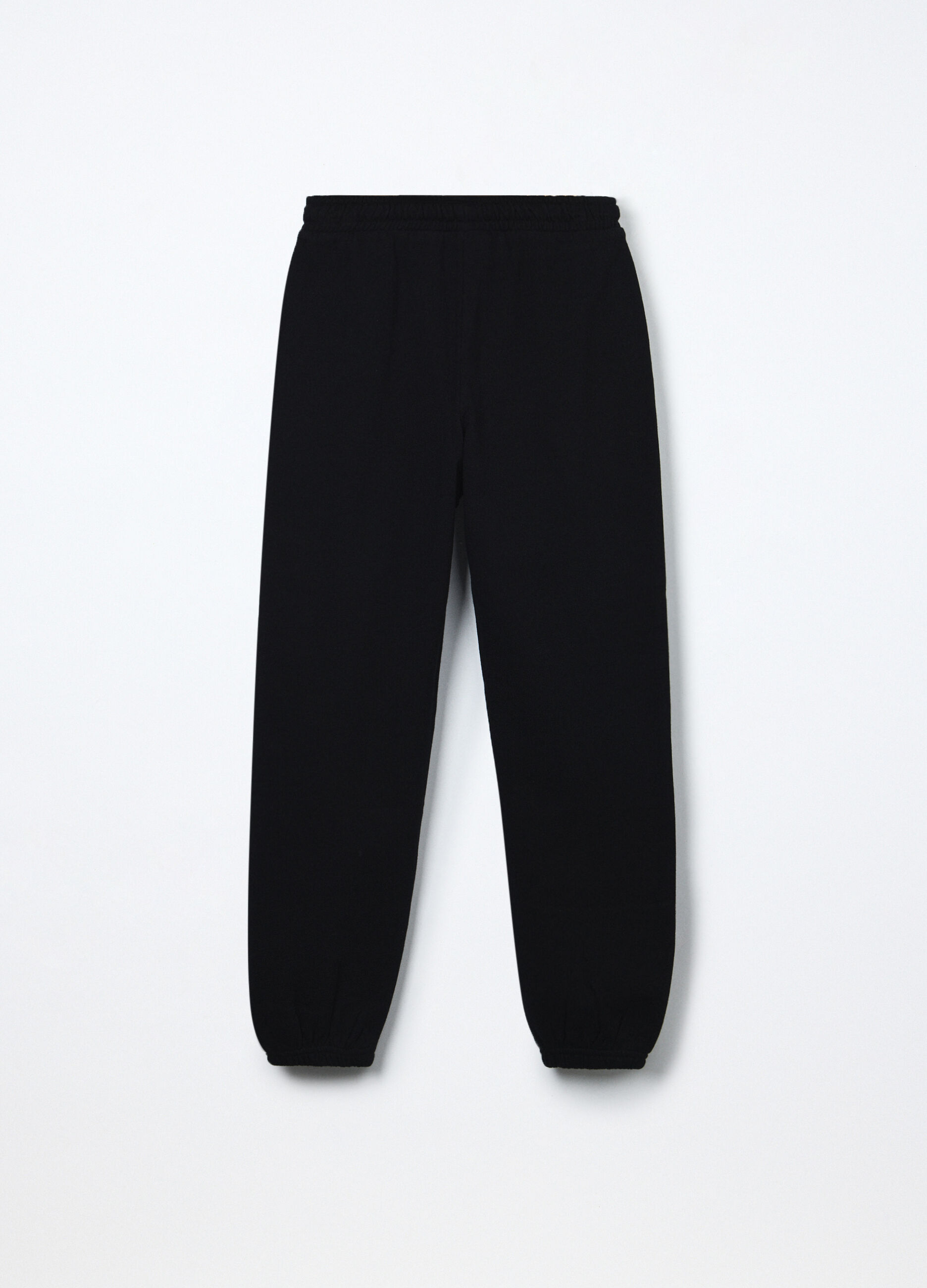 Jogger in french terry di puro cotone bambina_1