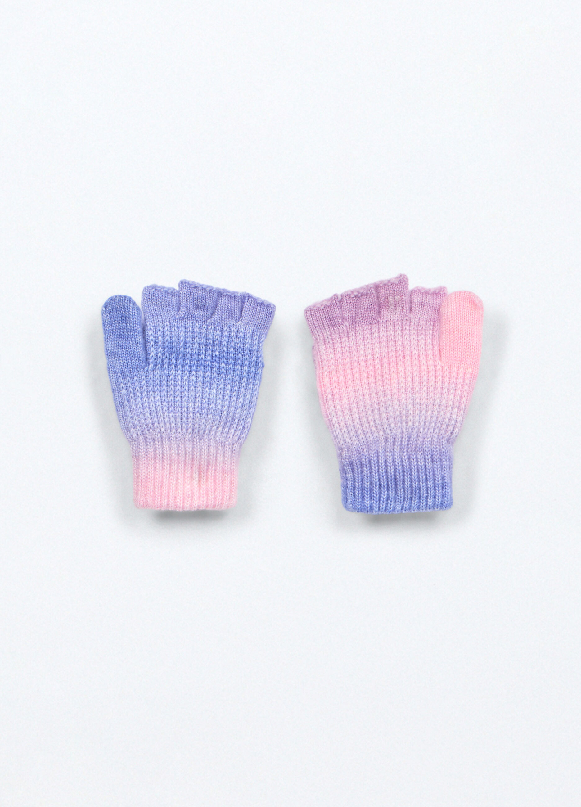 Mezzi guanti multicolor misto lana _1