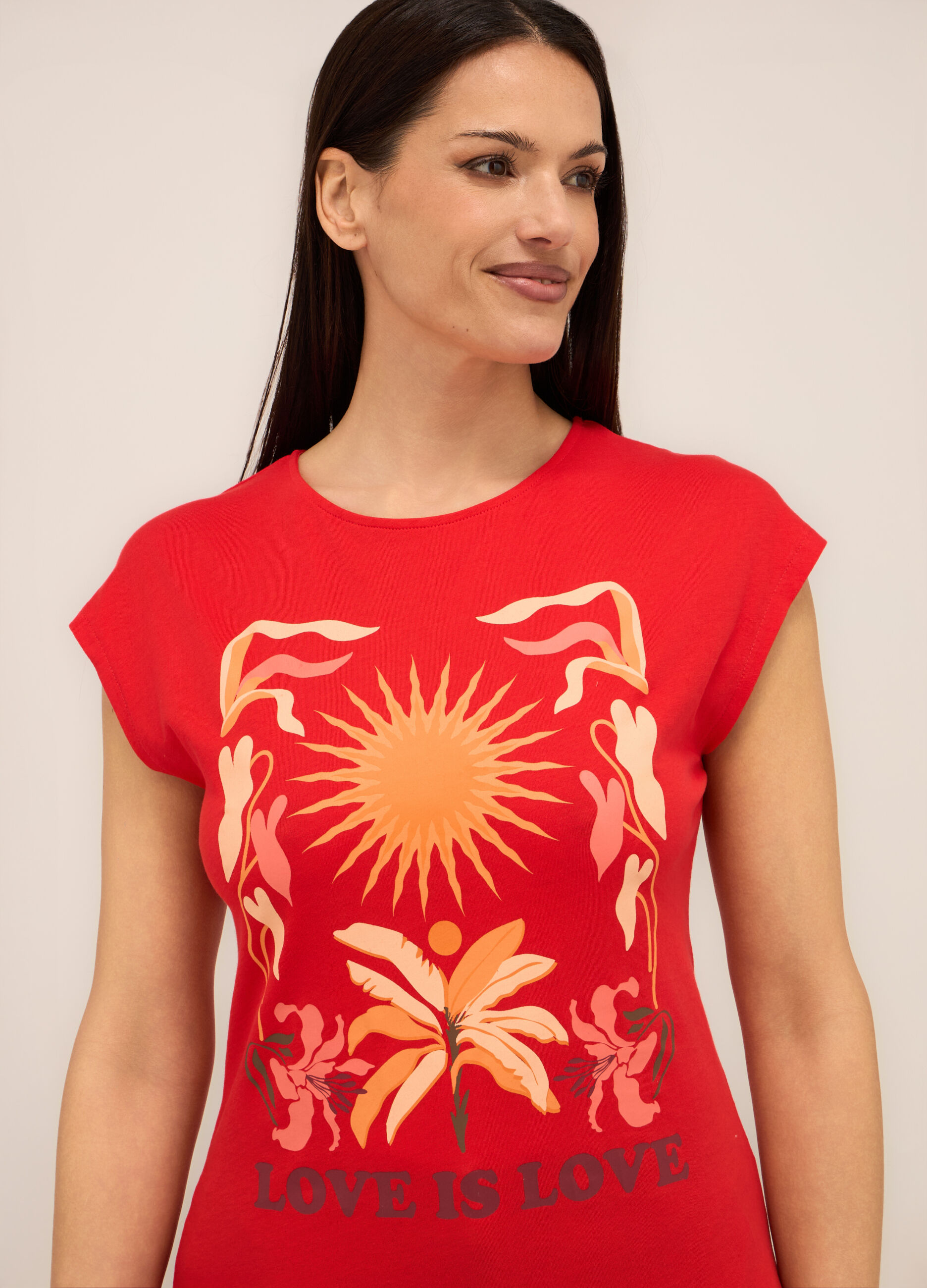 T-shirt in jersey di puro cotone donna_2