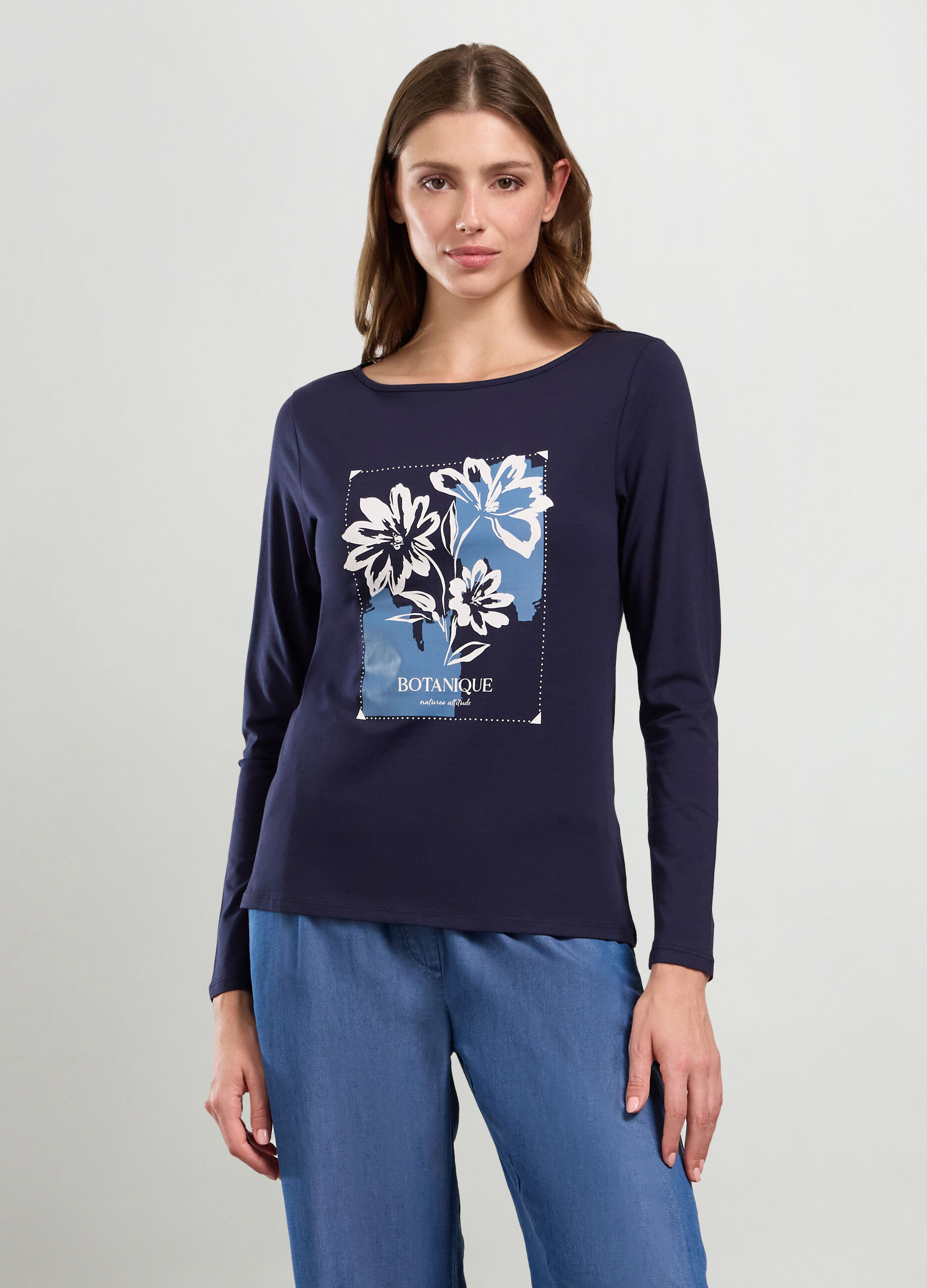 T-shirt in cotone stretch donna_0