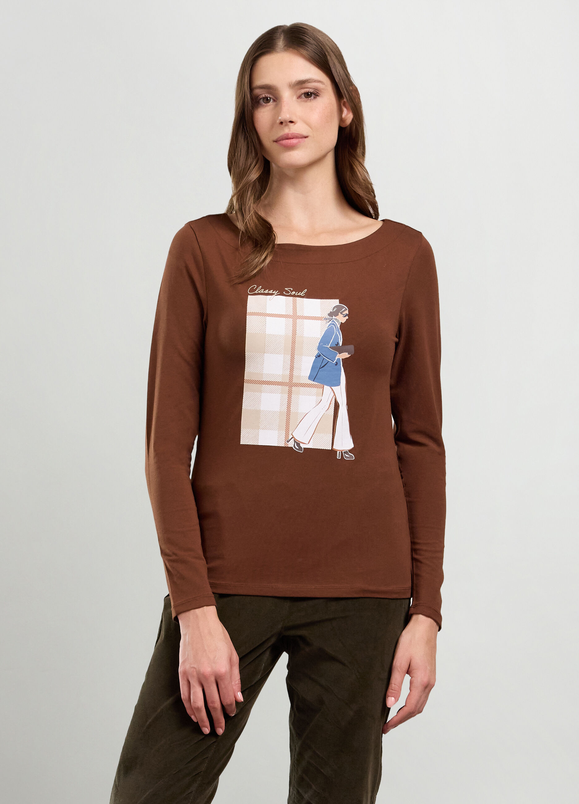 T-shirt in cotone stretch donna_0