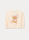 Felpa girocollo in french terry di puro cotone bambina_0