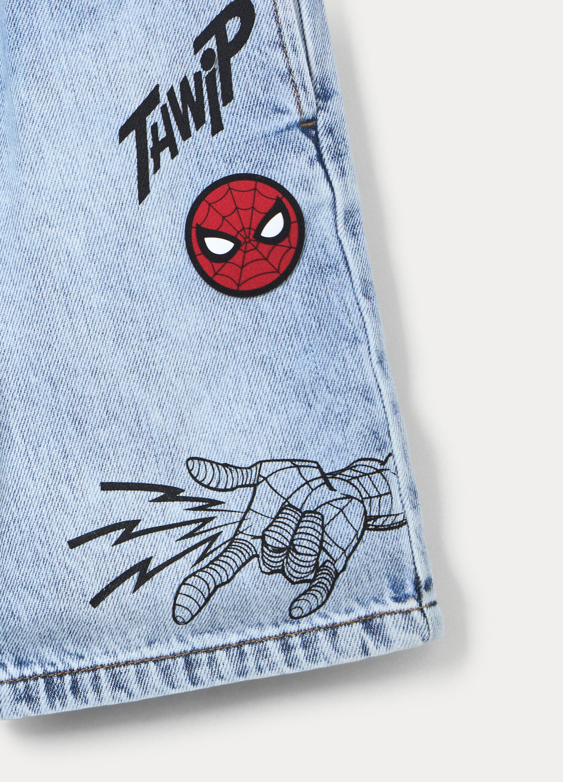 Jogger Marvel in denim bambino_2