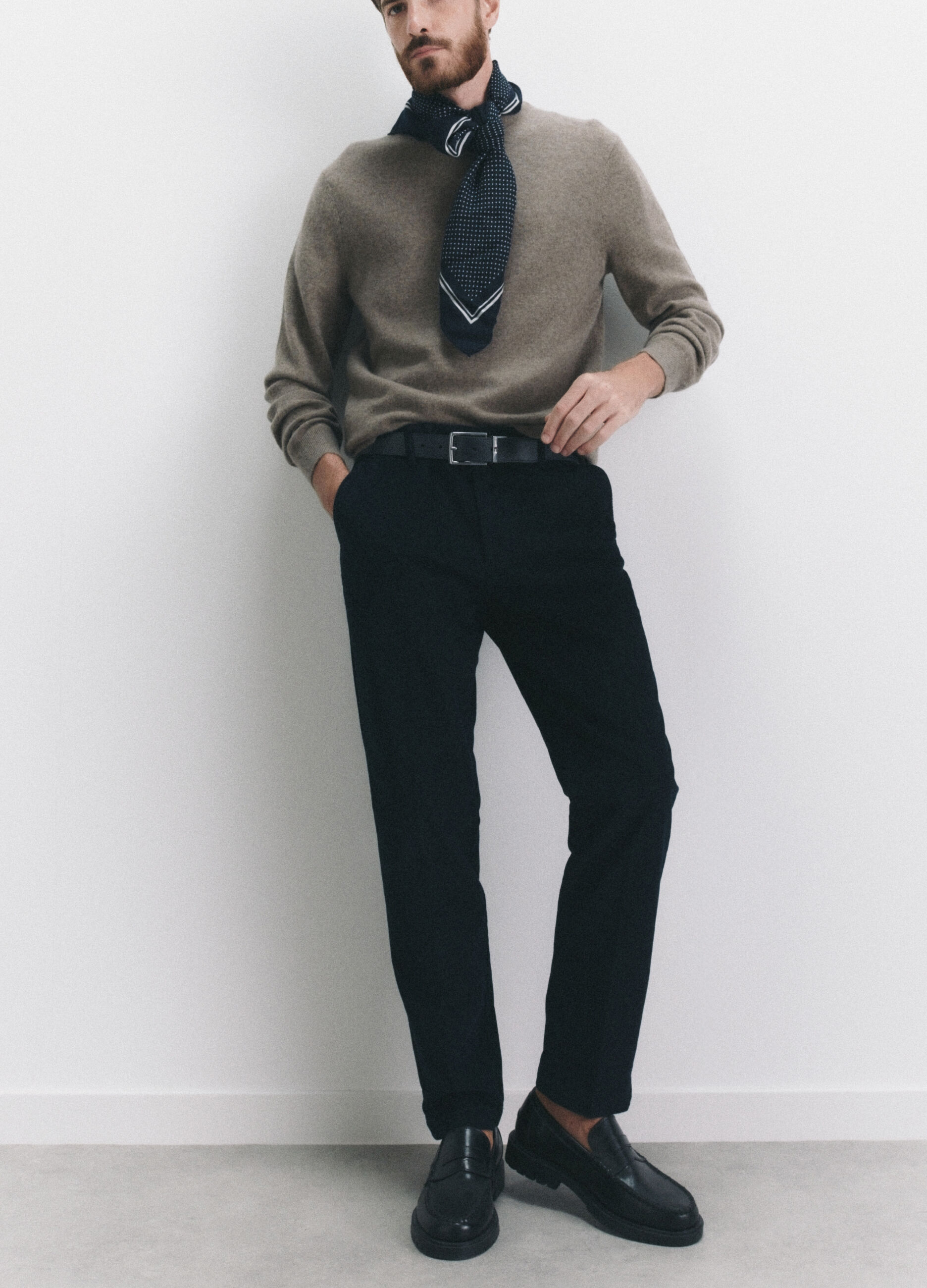 Maglione girocollo in cashmere uomo