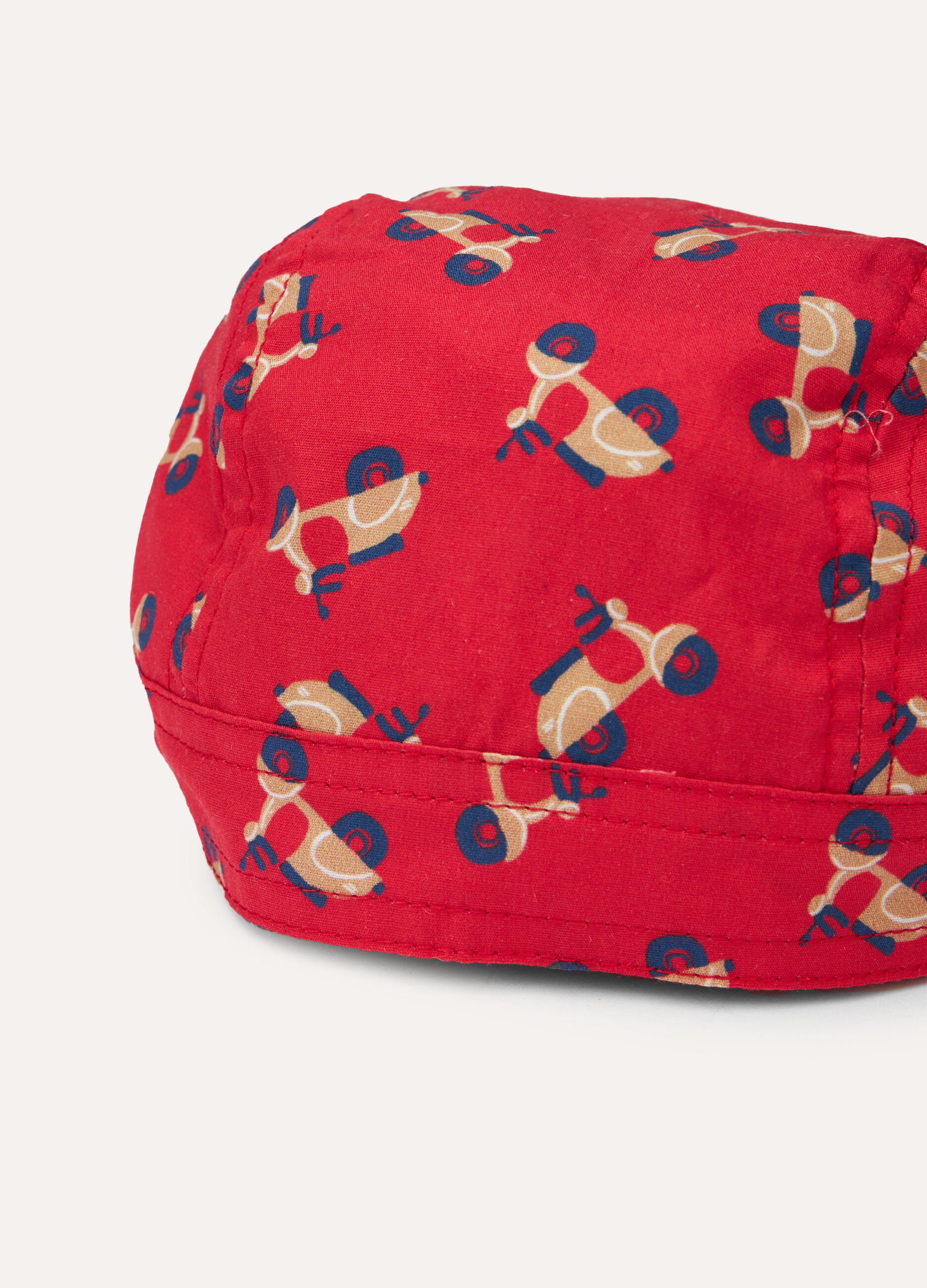 Bandana con stampa in puro cotone neonato_1