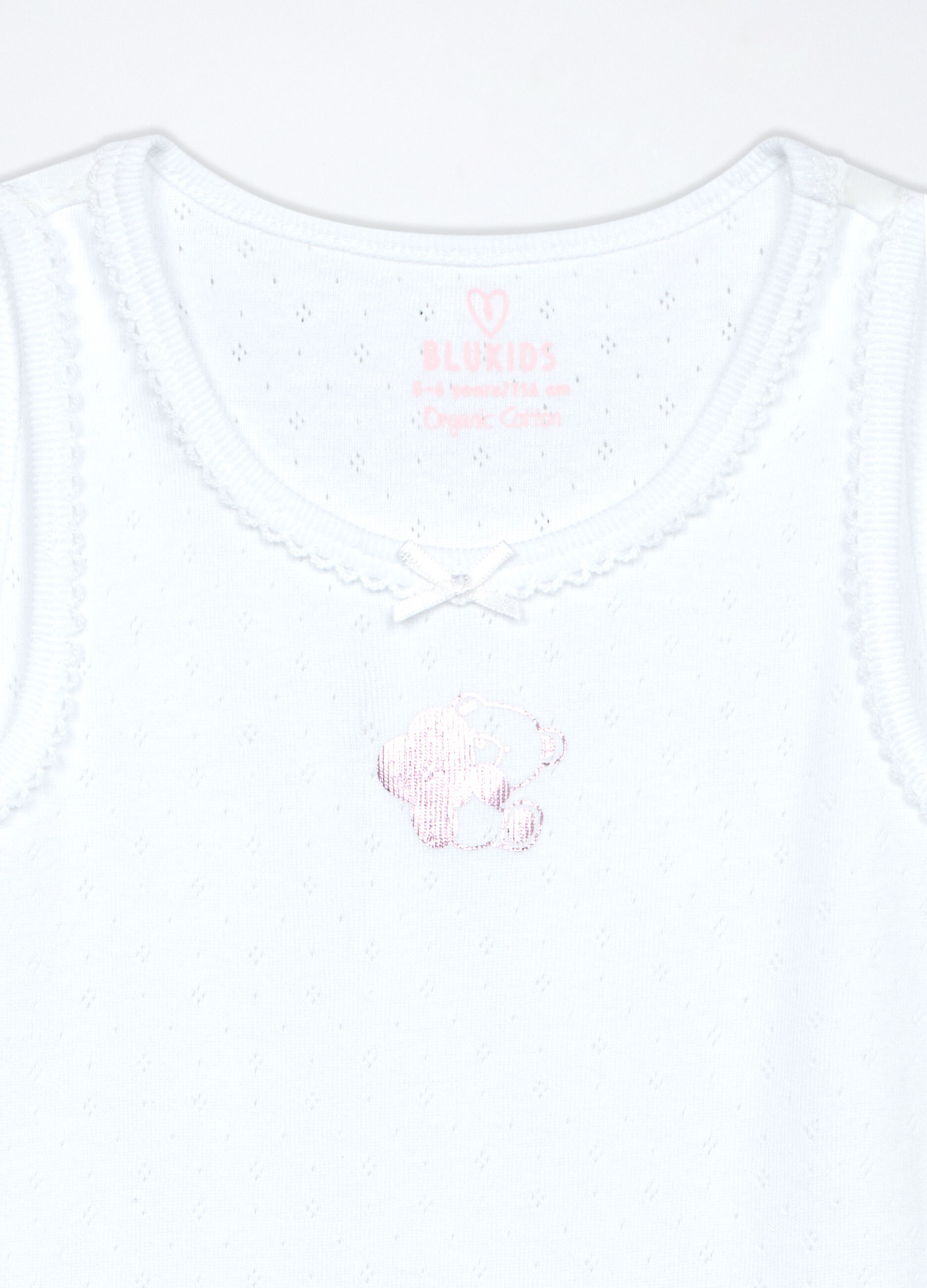 Pack 2 canotte in puro cotone pointelle bambina_3