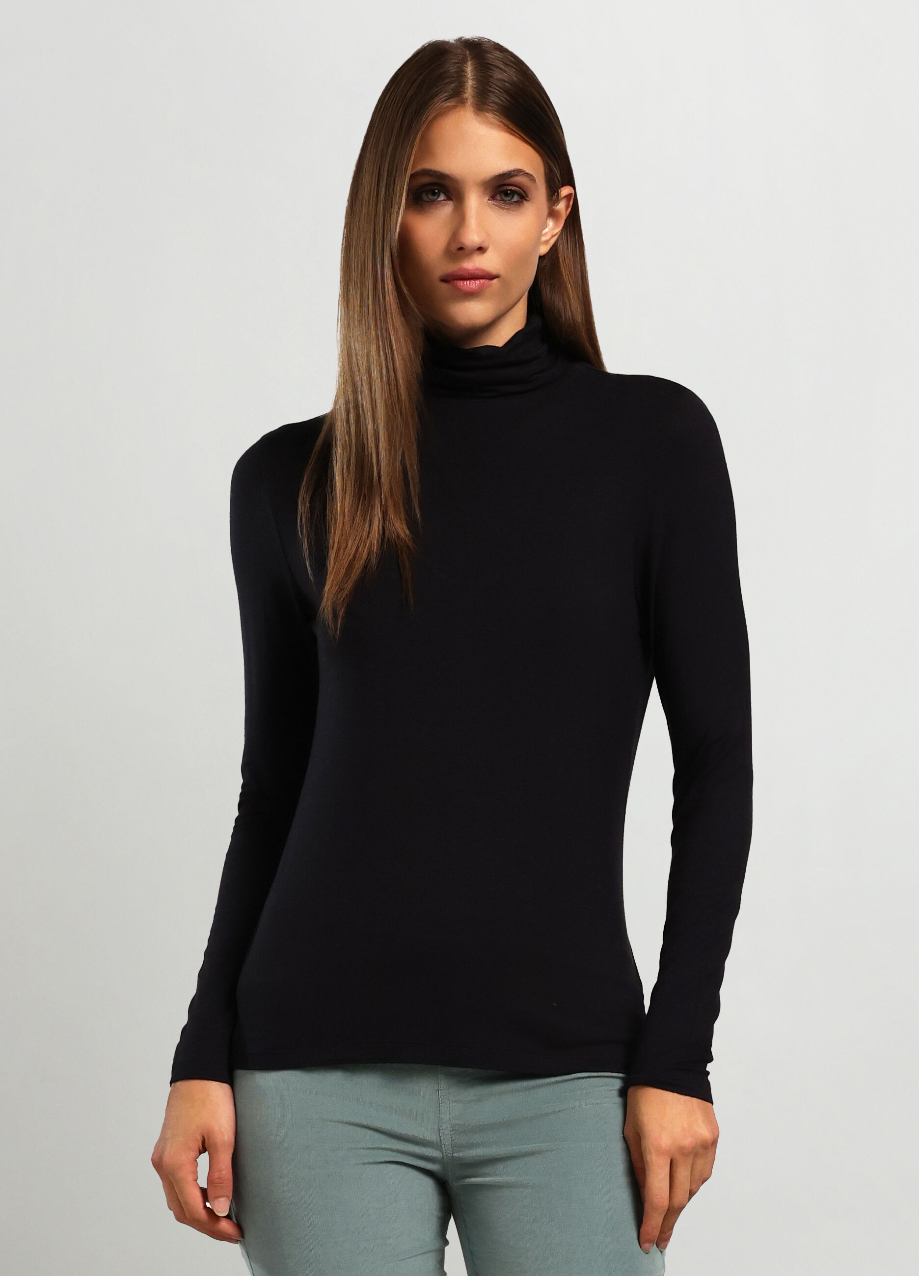 Lupetto in viscosa stretch donna_0