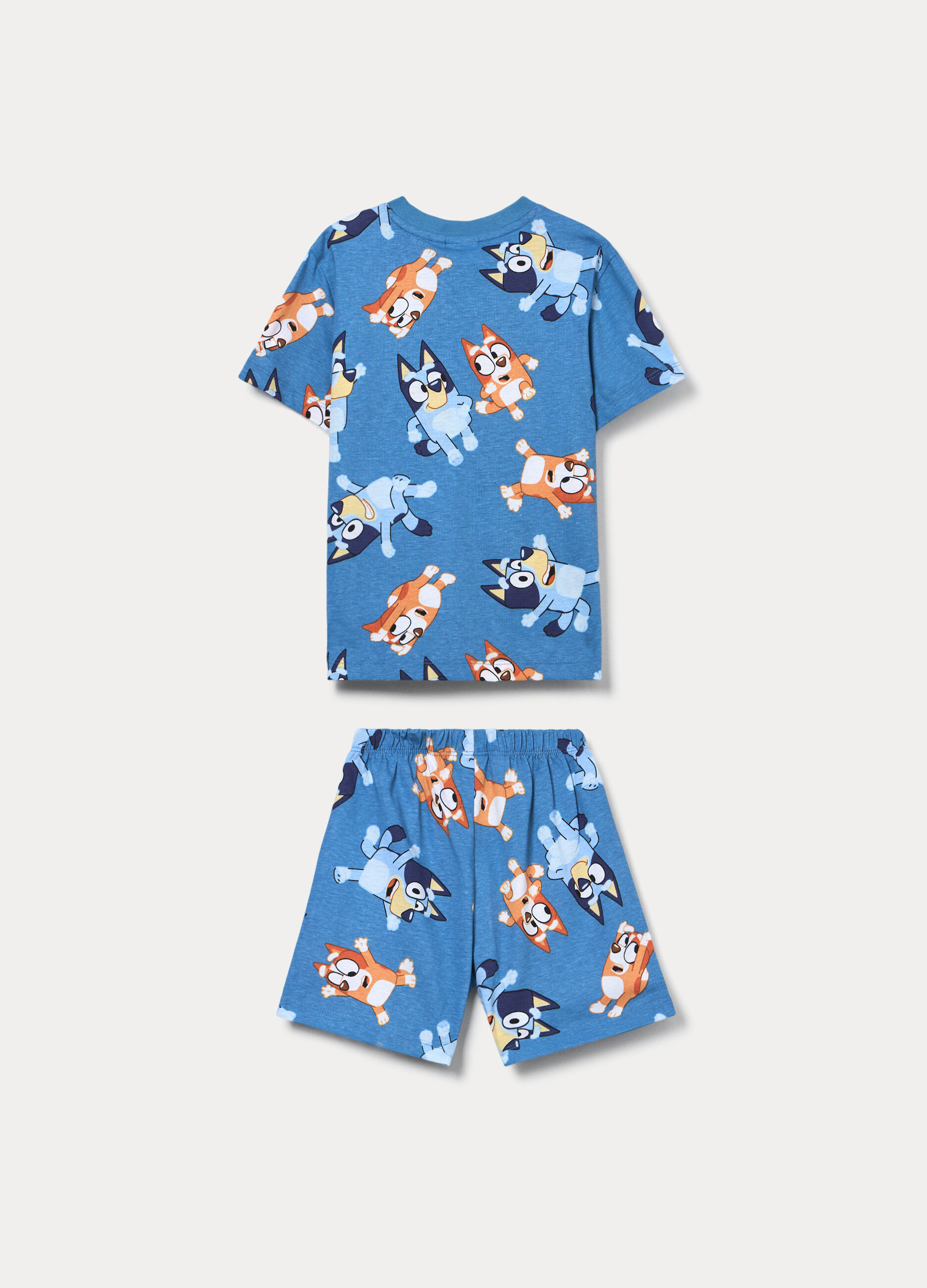 Set pigiama corto Bluey in jersey di puro cotone bambino_1