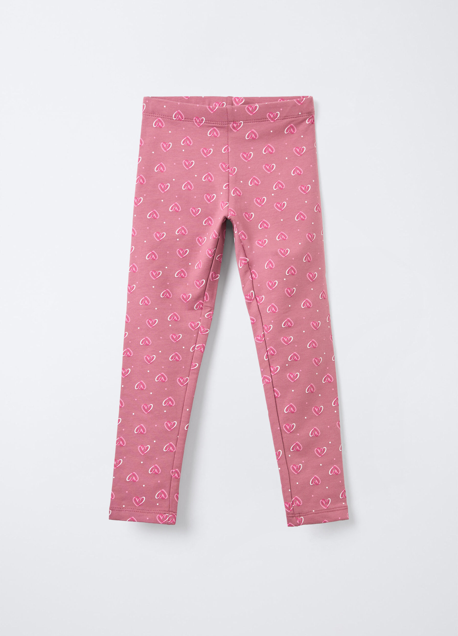 Leggings in cotone garzato stretch Fit Slim bambina_0