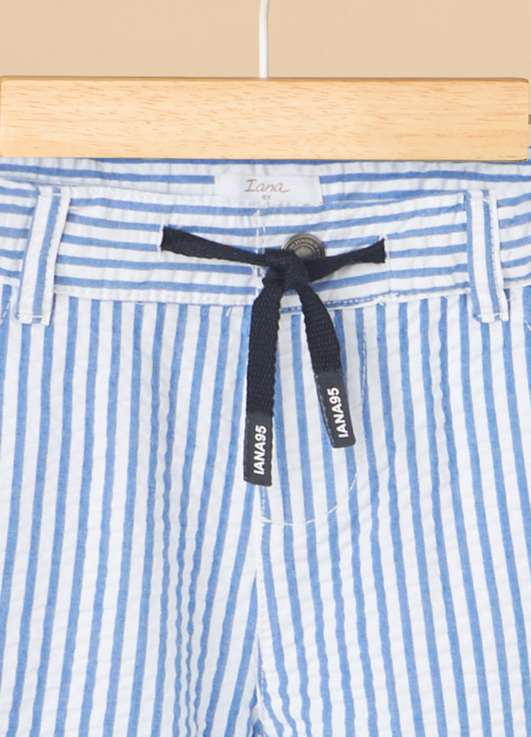 Shorts rigati in puro cotone IANA bambino_1