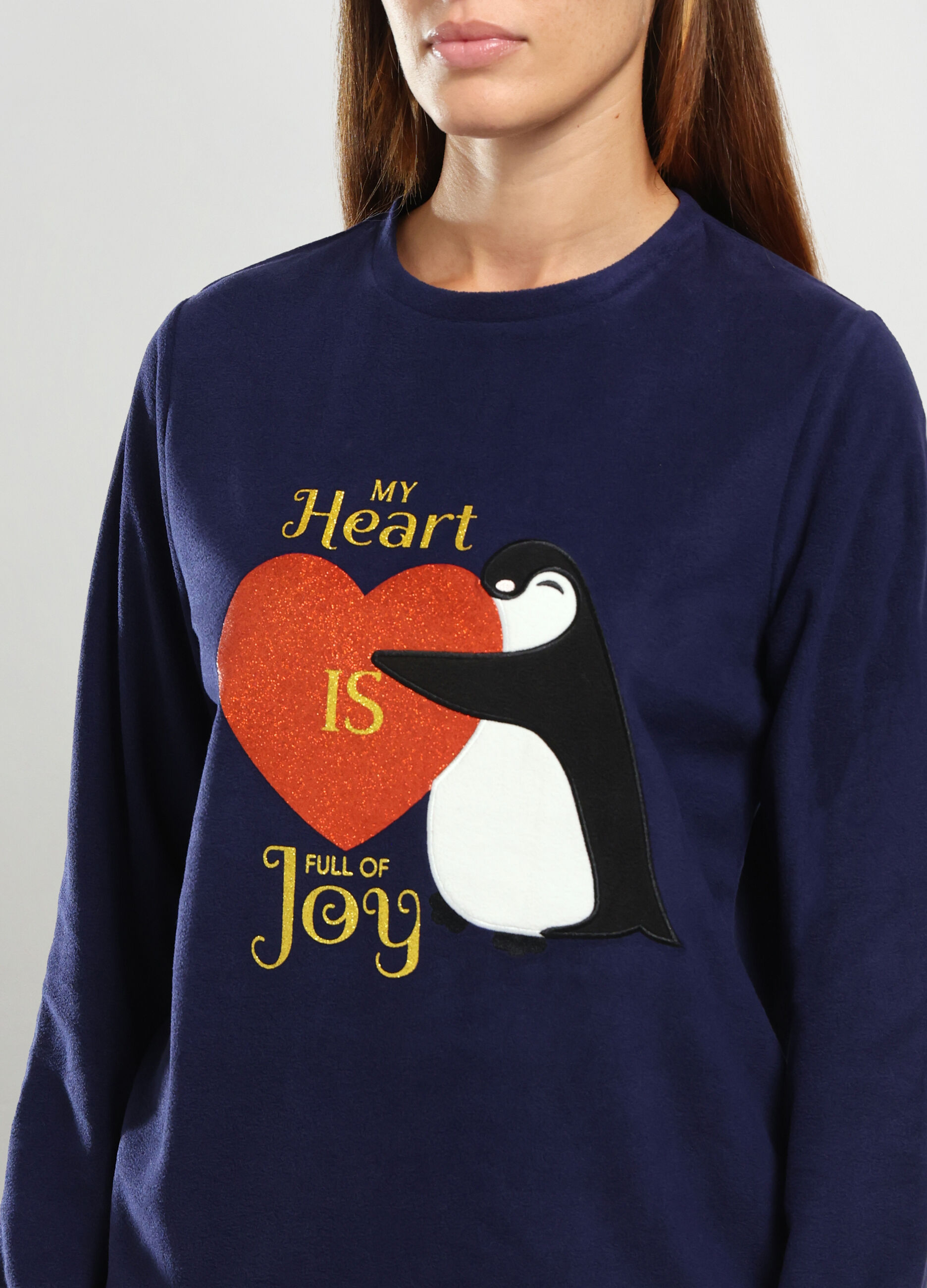 Set pigiama lungo in pile donna_2