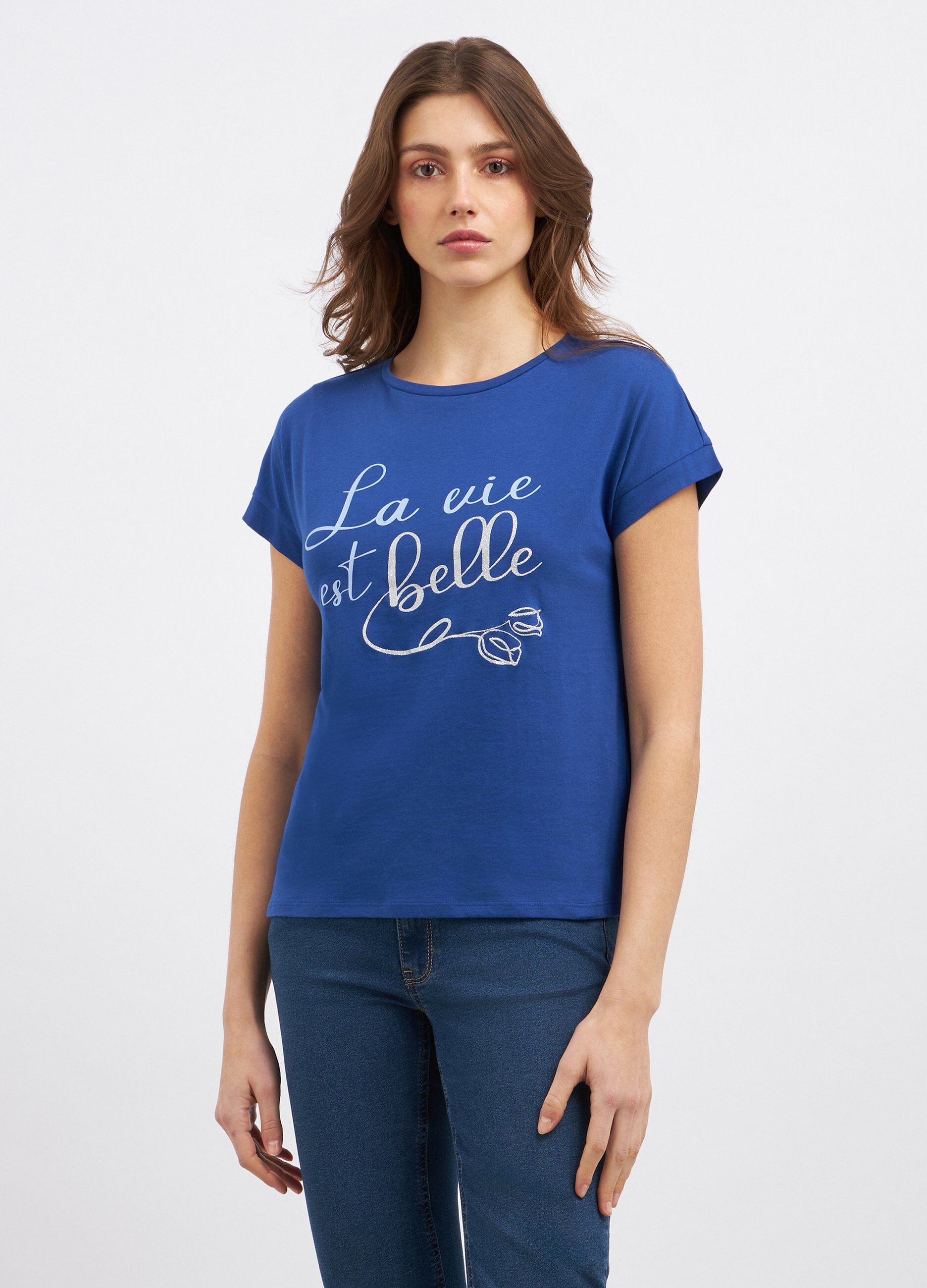 T-shirt in puro cotone donna_0