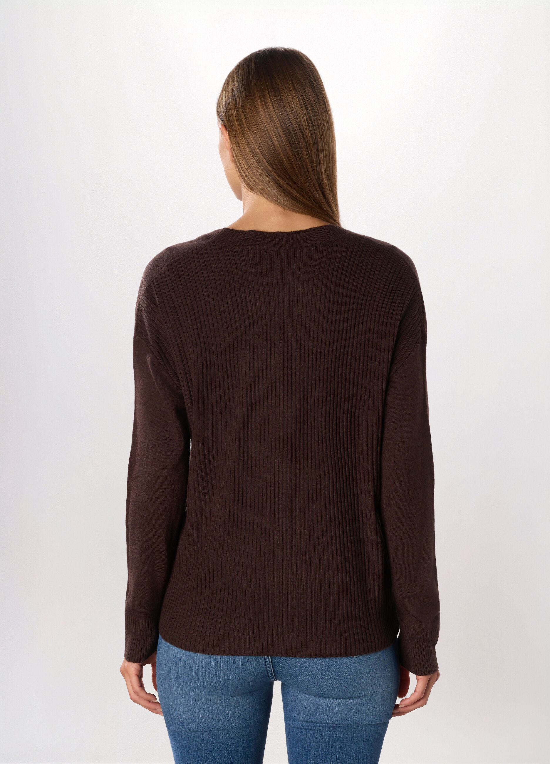 Cardigan con scollo a V donna_1