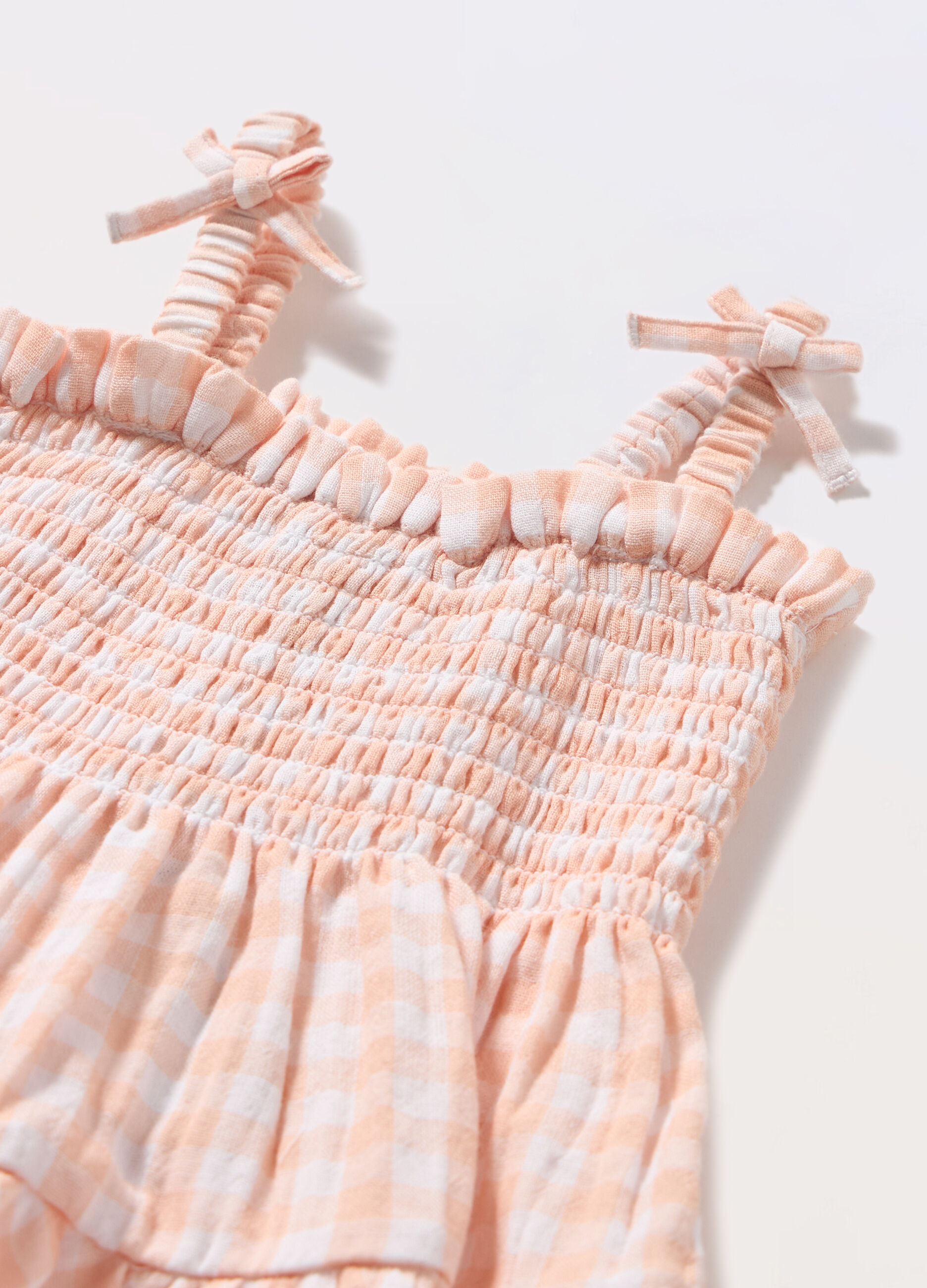 Vestito a balze in puro cotone neonata_1