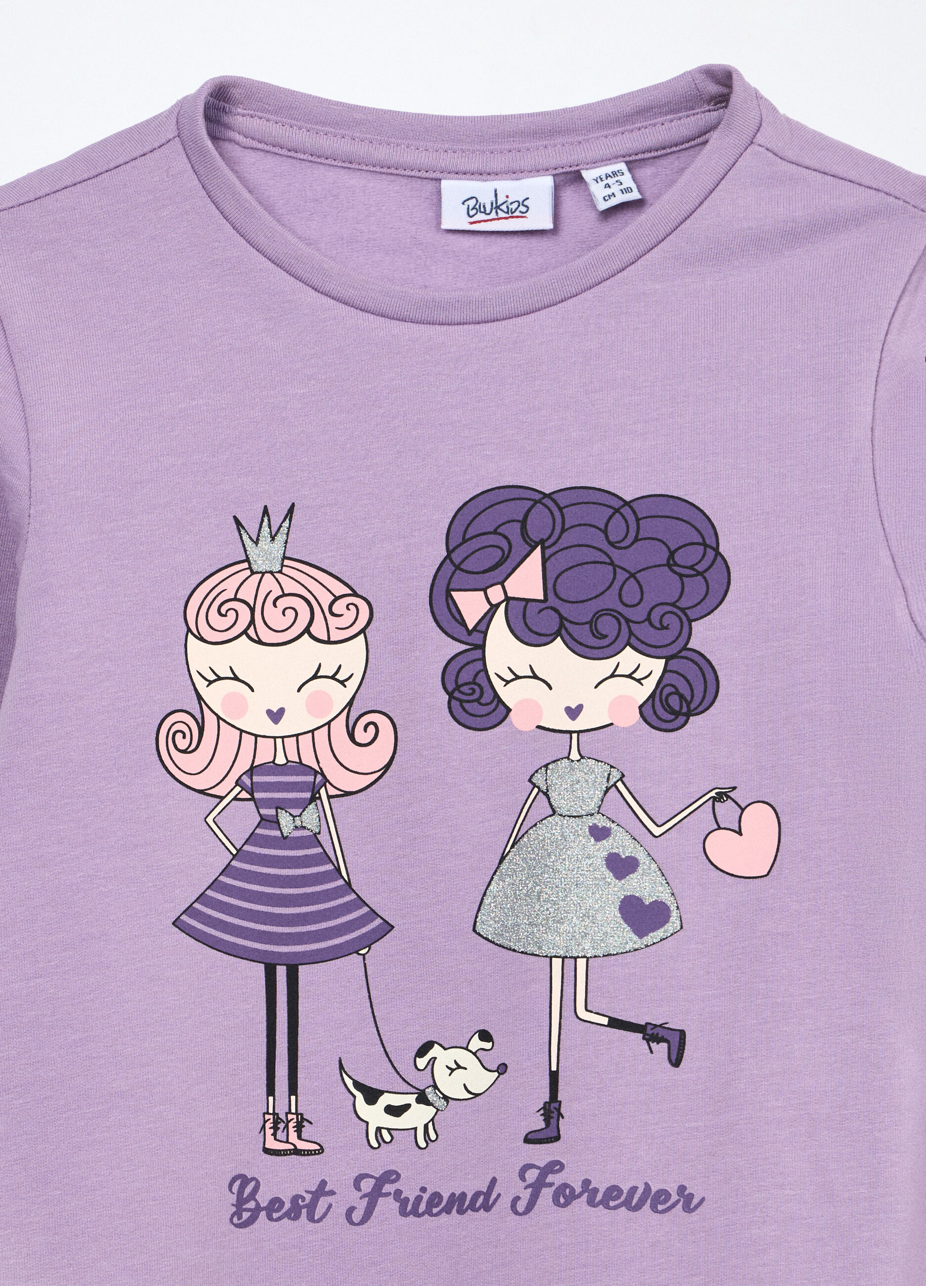 Jogging set in cotone fleece stretch bambina_2