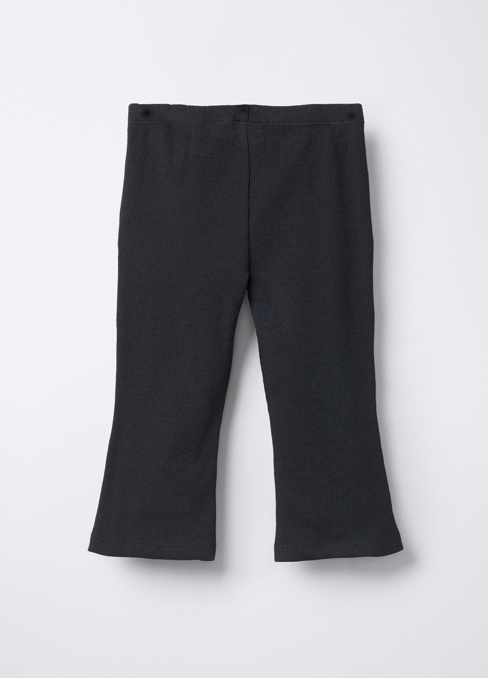Leggings in costina di cotone stretch Flare Fit  bimba_1
