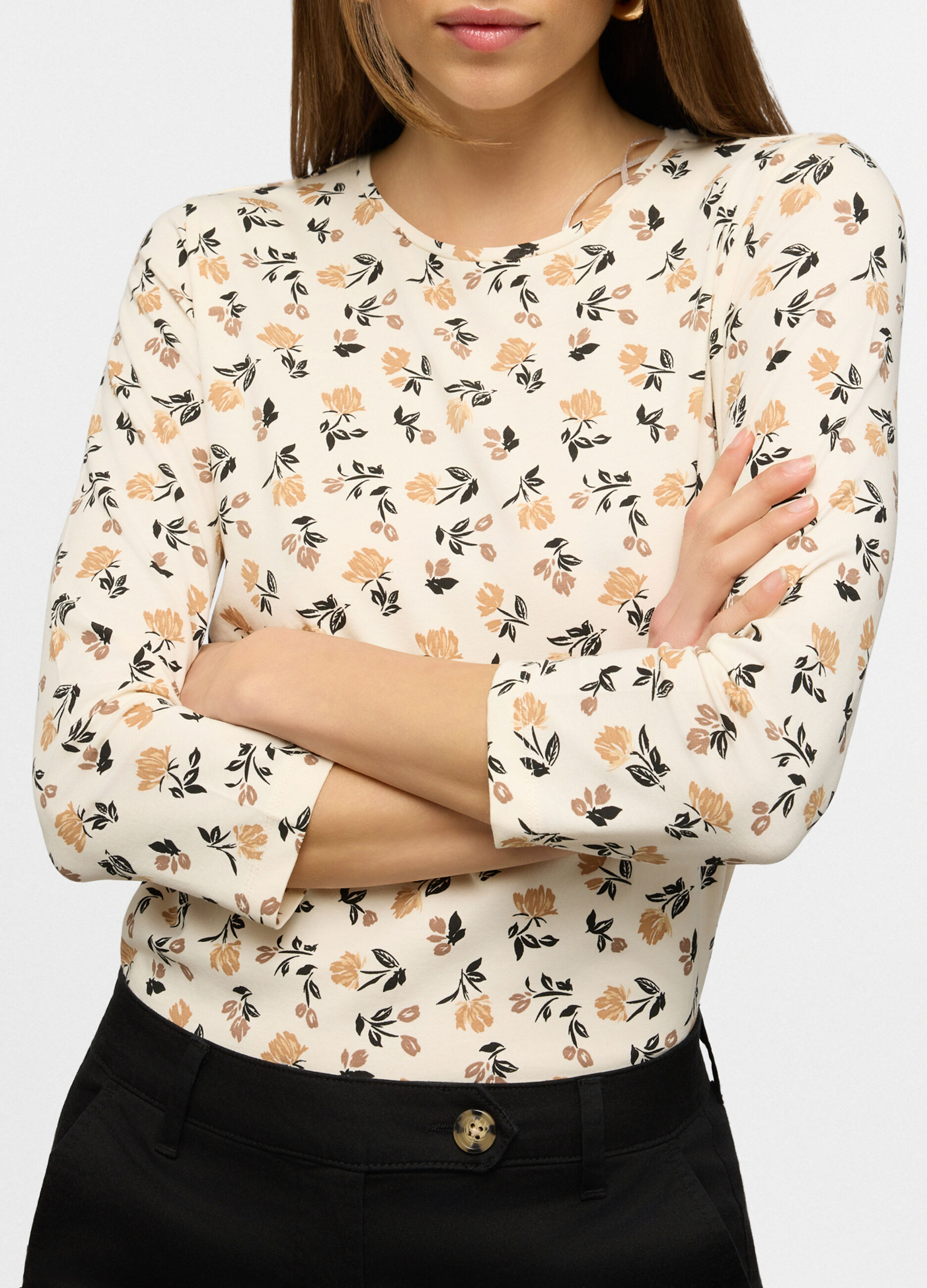 T-shirt girocollo stretch donna_2