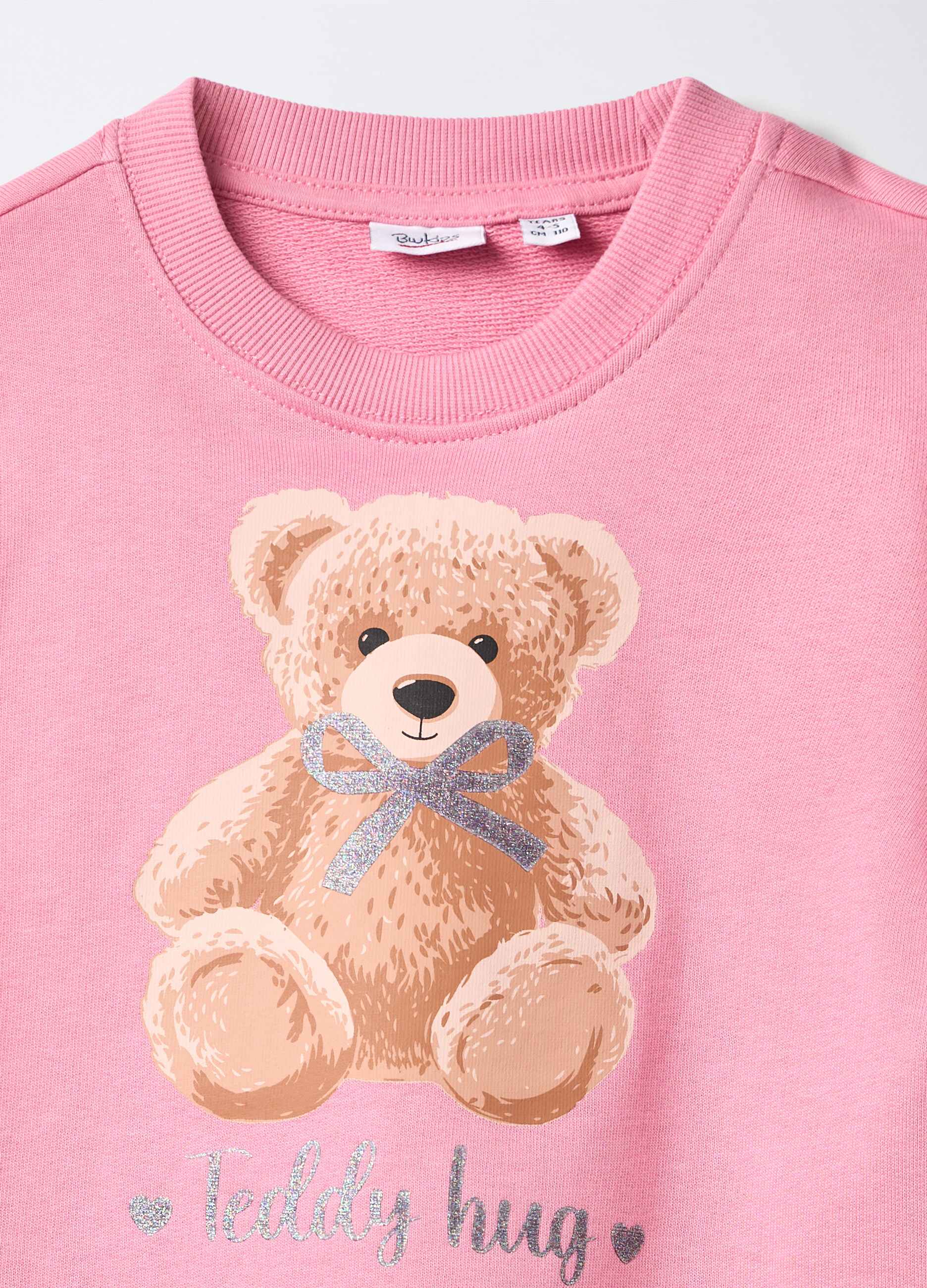 Jogging set in puro cotone garzato bambina_2